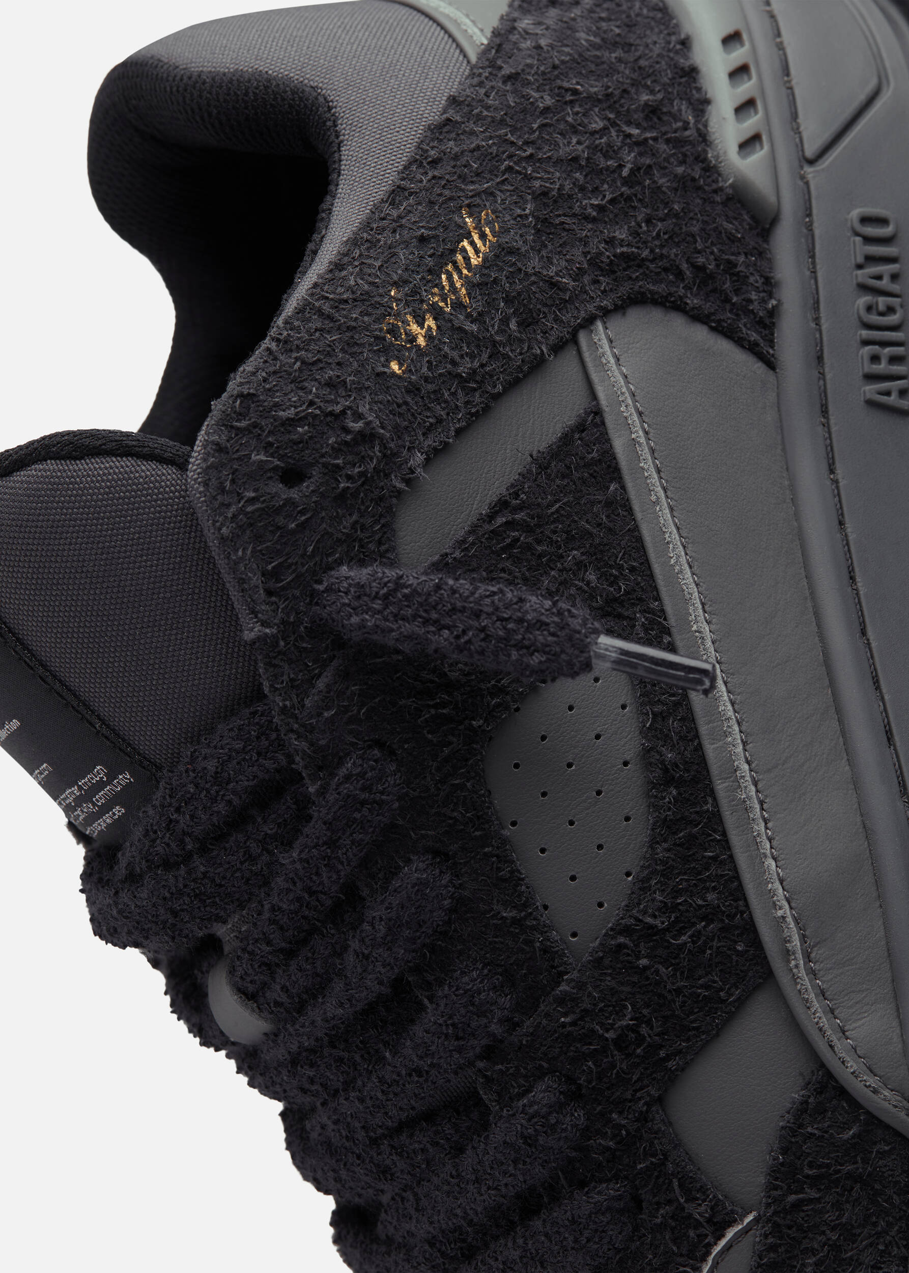 Area Lo Fluffy Sneaker Black/Off Black