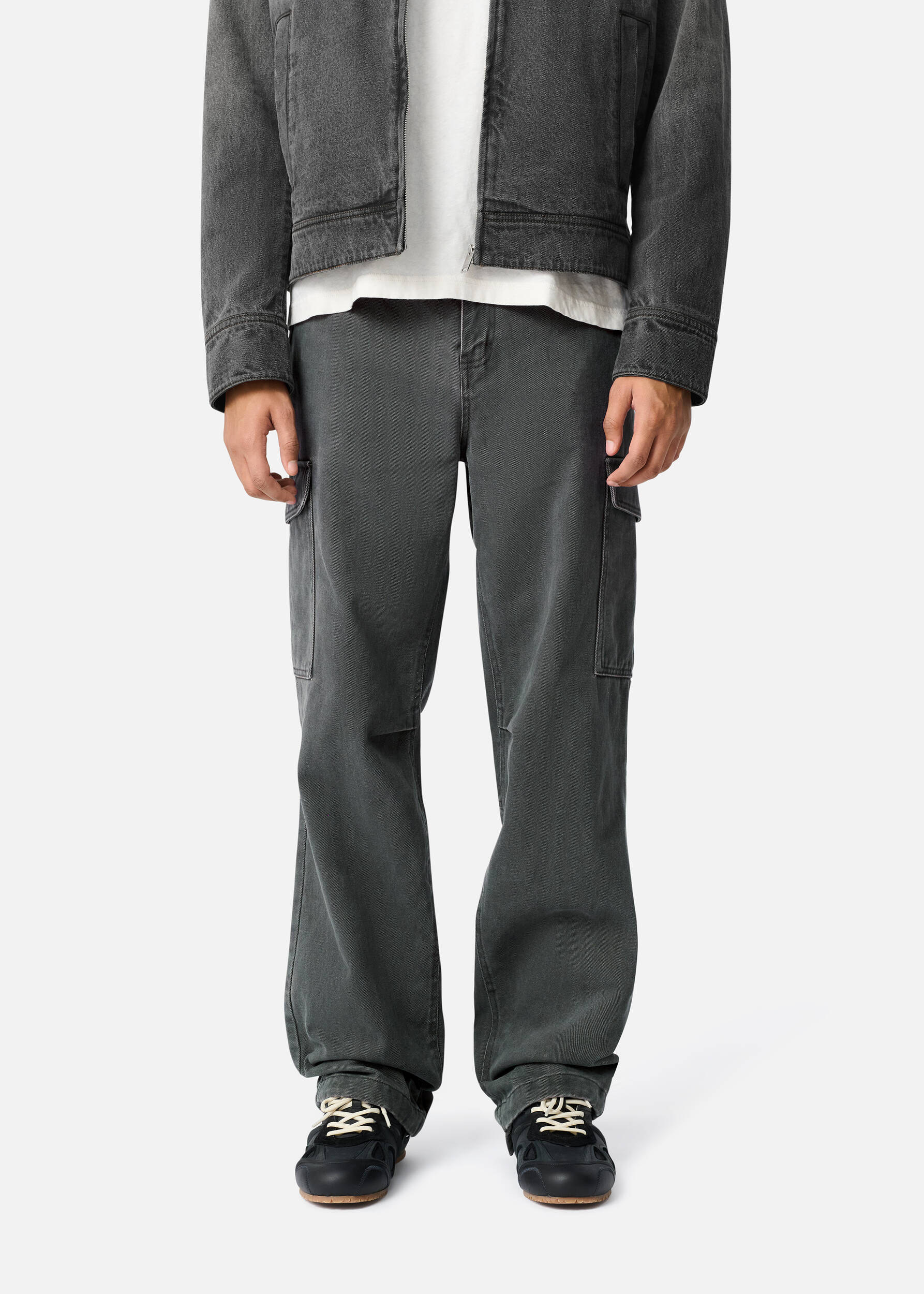 Abbot Cargo Trousers Grey