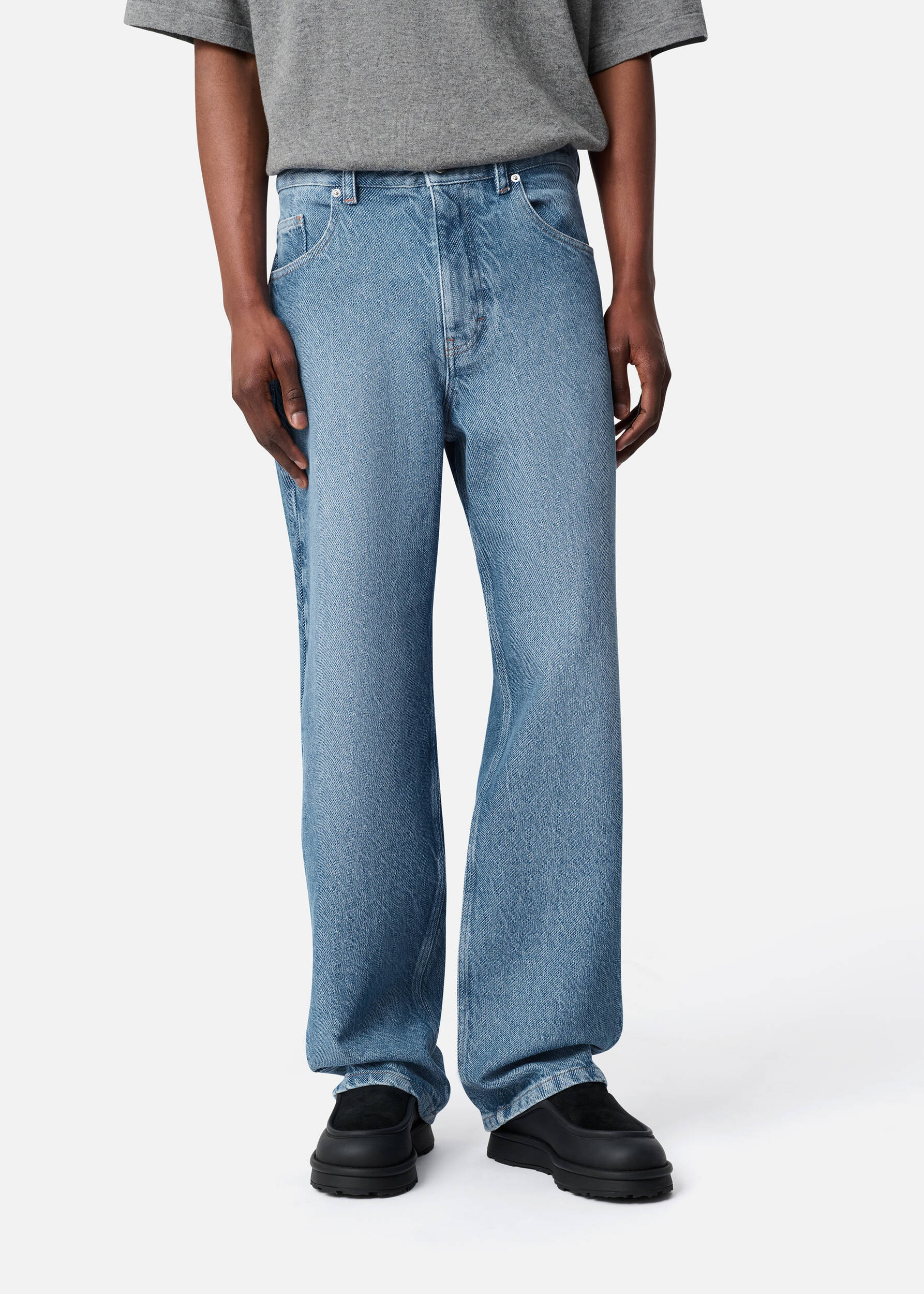 Twill Relaxed Jeans Mid Blue