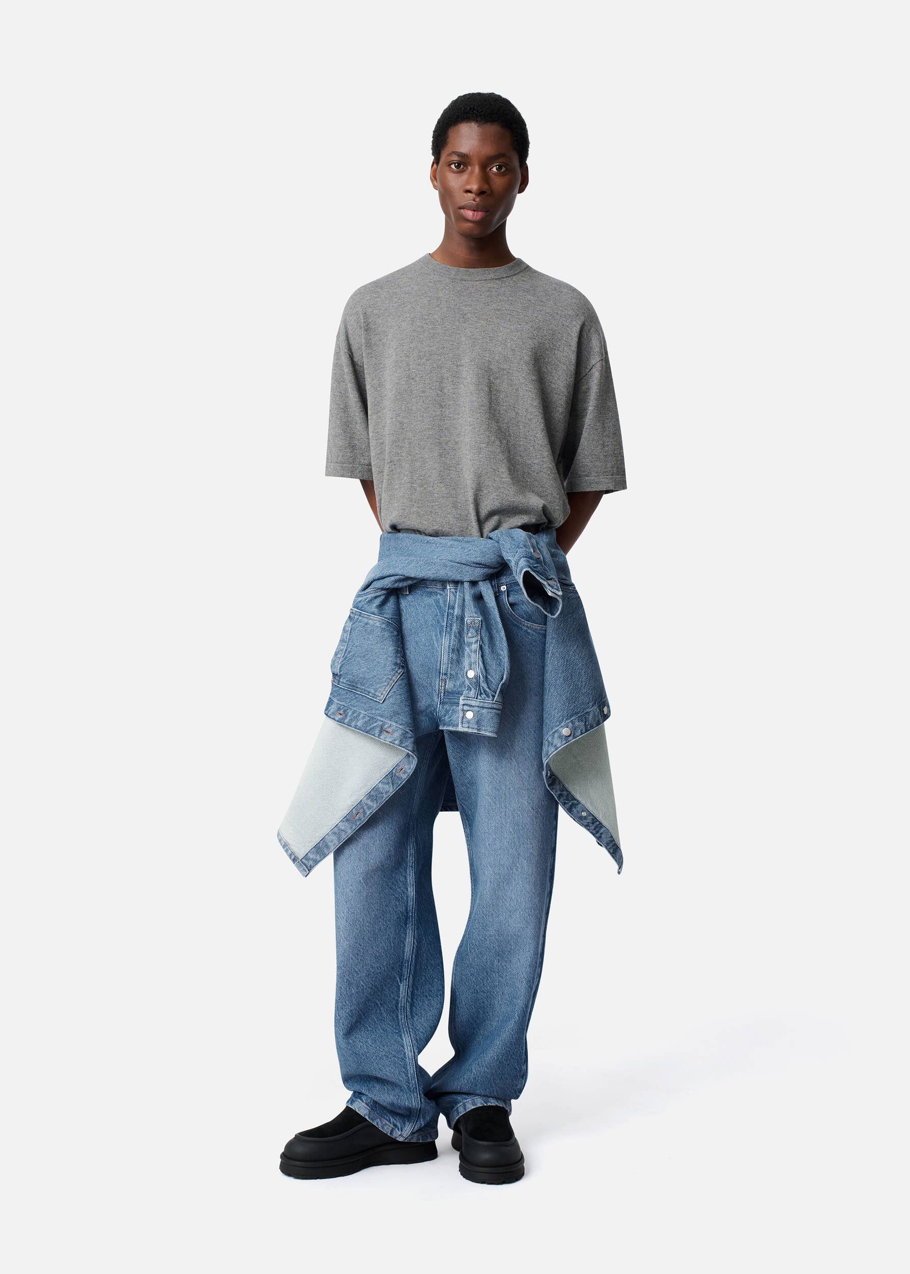 Twill Relaxed Jeans Mid Blue