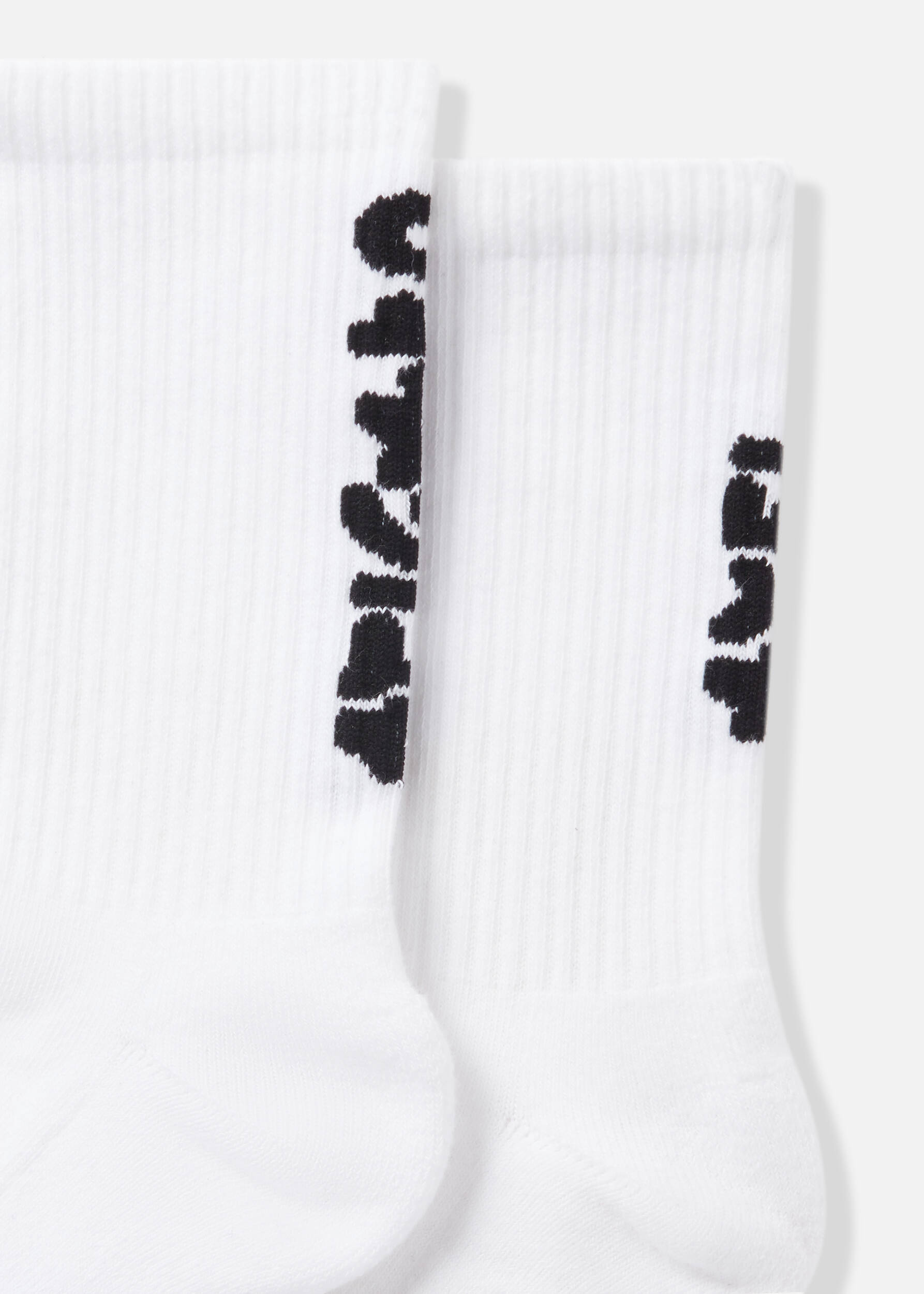 Floral Jacquard Socks White