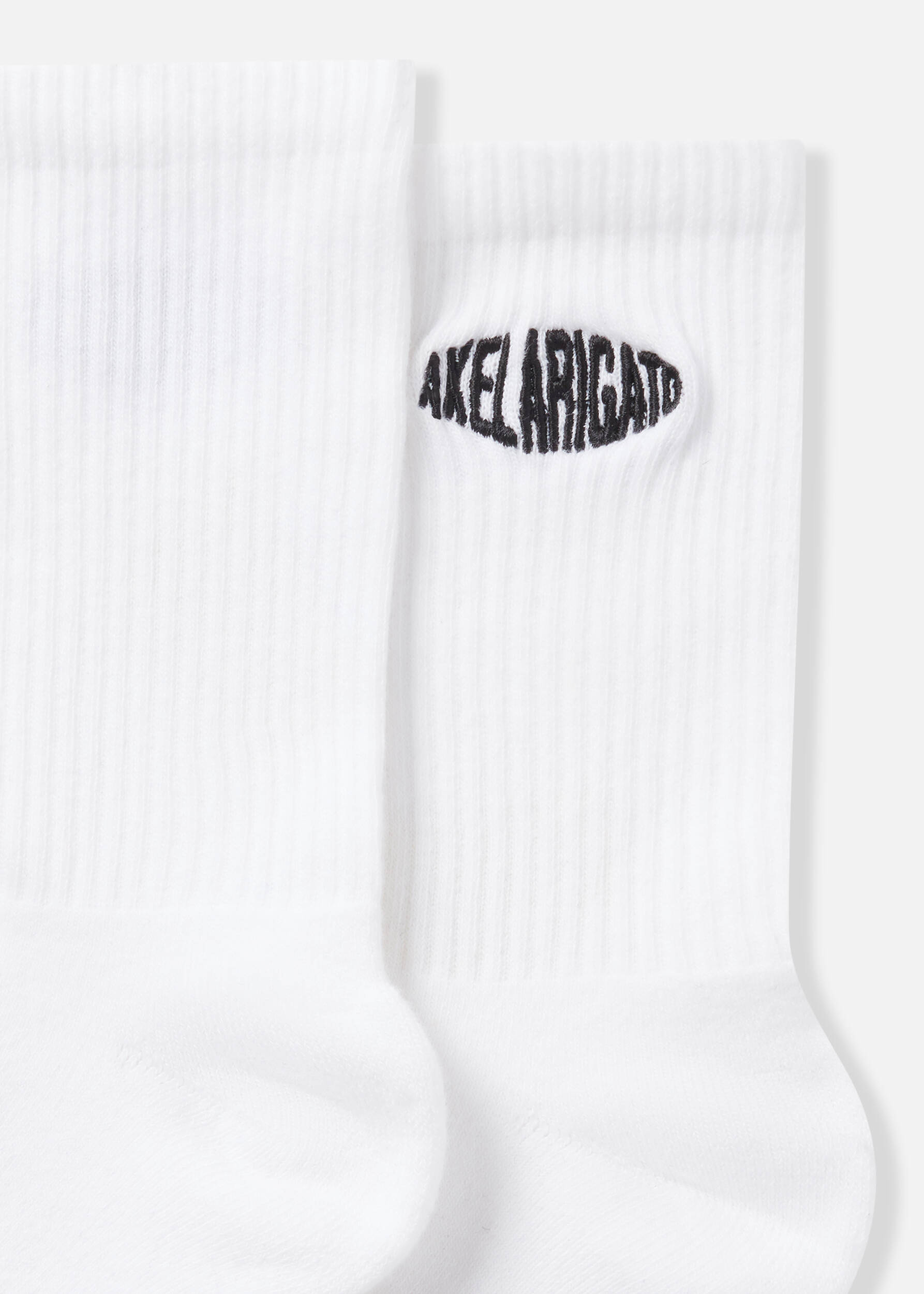 Distort Logo Socks White
