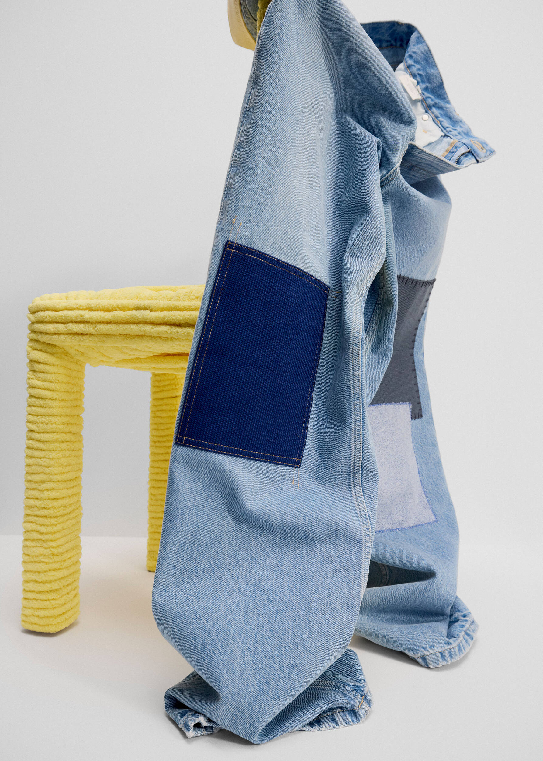 Zine Embroidered Patch Jeans Light Blue 10 Zine Embroidered Patch Jeans Light Blue