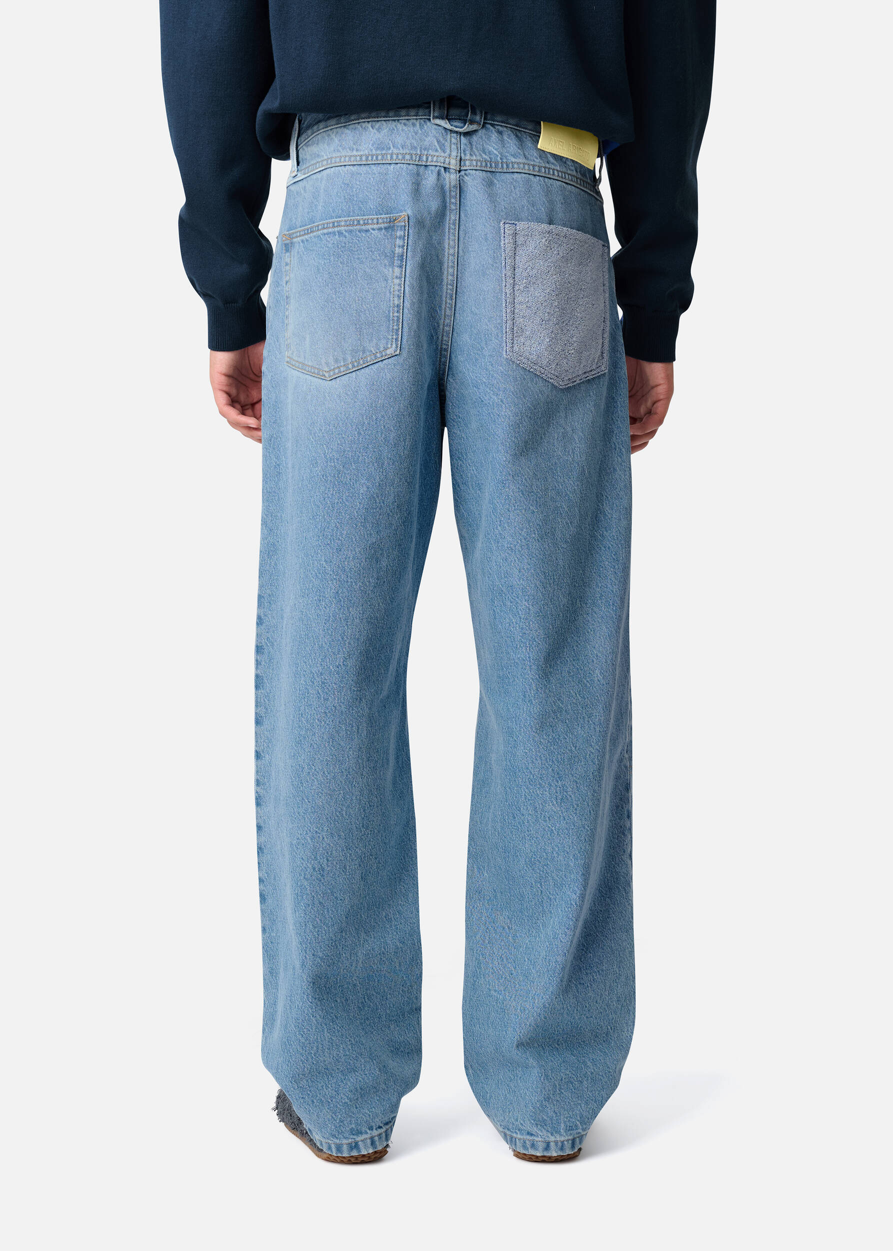 Zine Embroidered Patch Jeans Light Blue