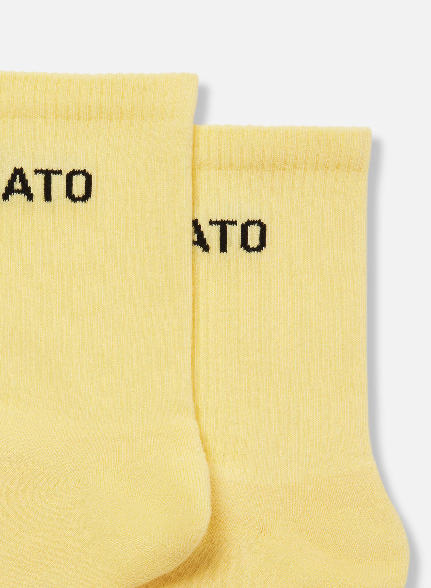 Arigato Logo Tube Socks Light Yellow