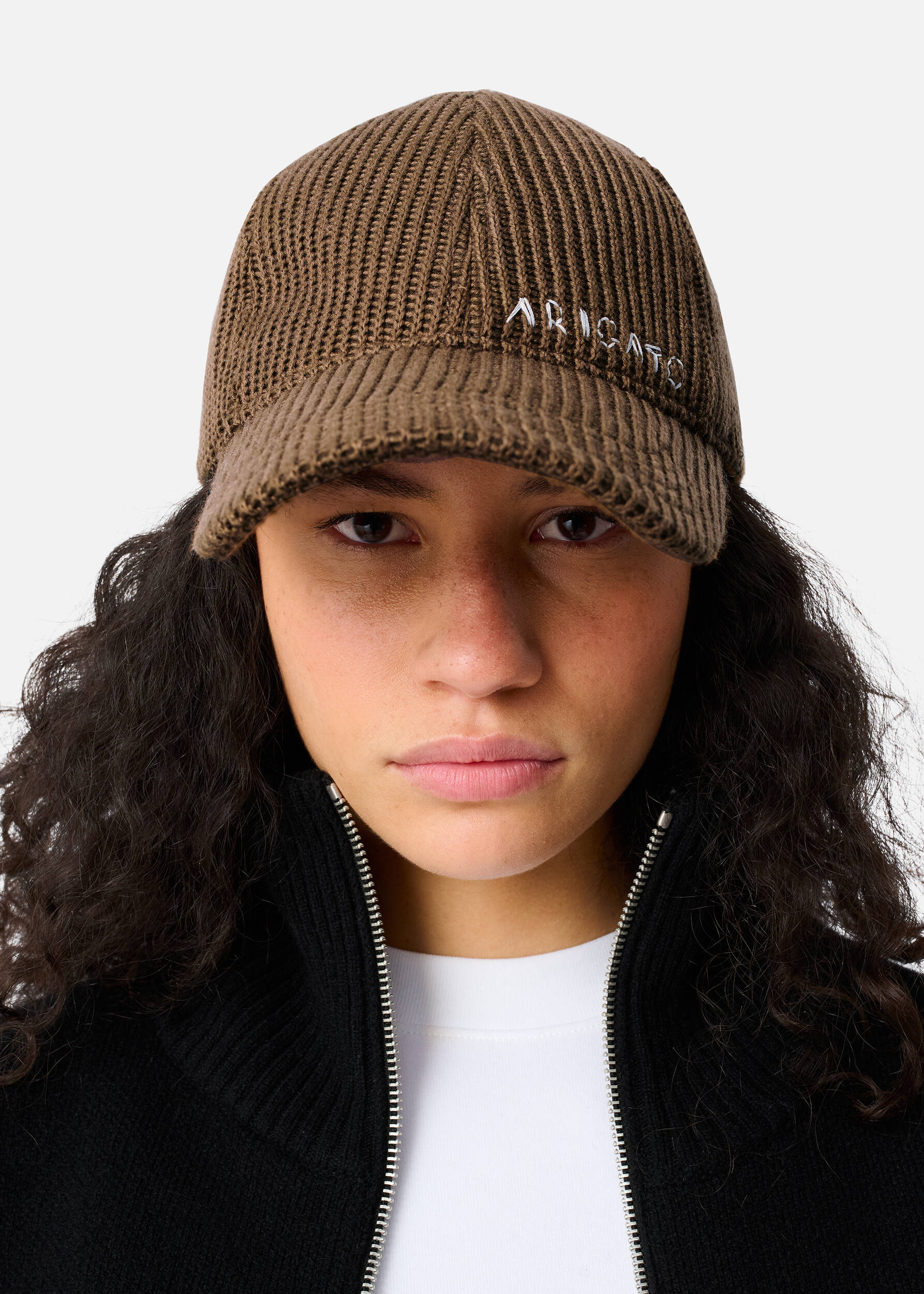Arigato Knitted Cap Brown