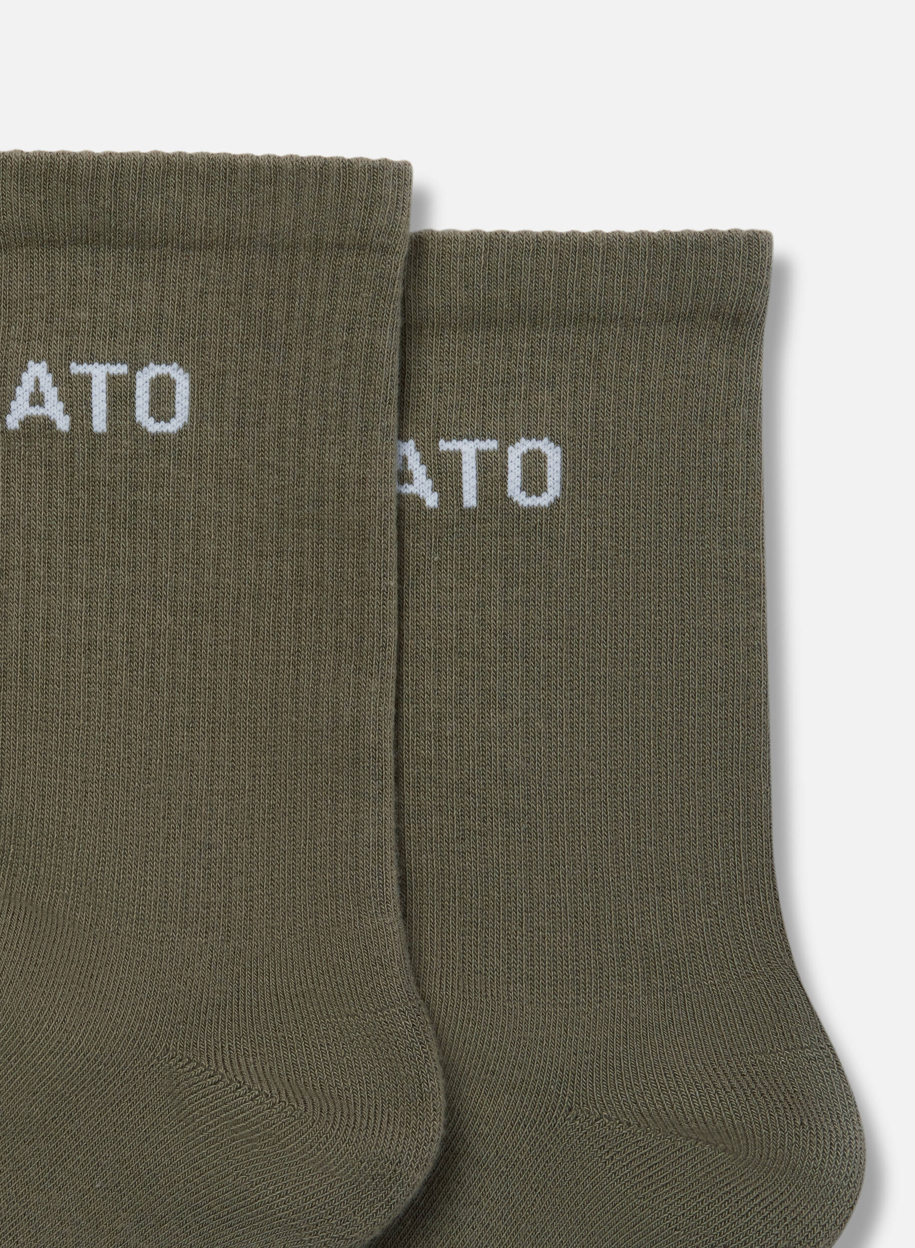 Arigato Logo Tube Socks Stone Brown