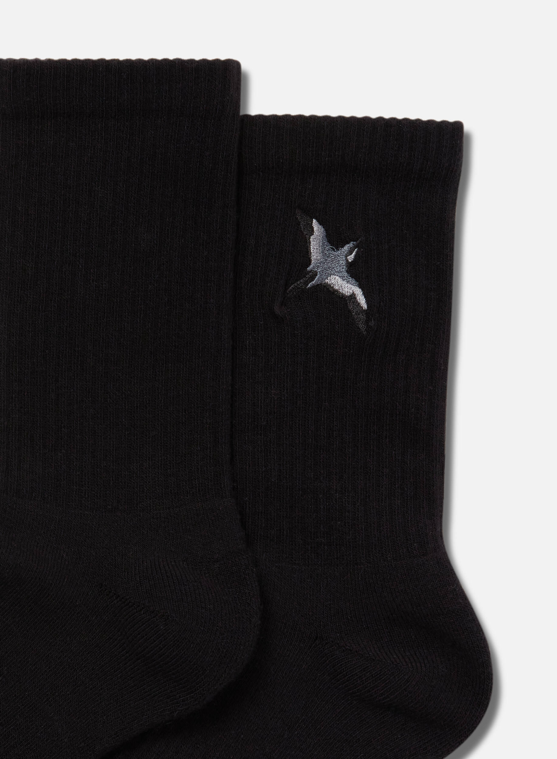 Bee Bird Tube Socks Black