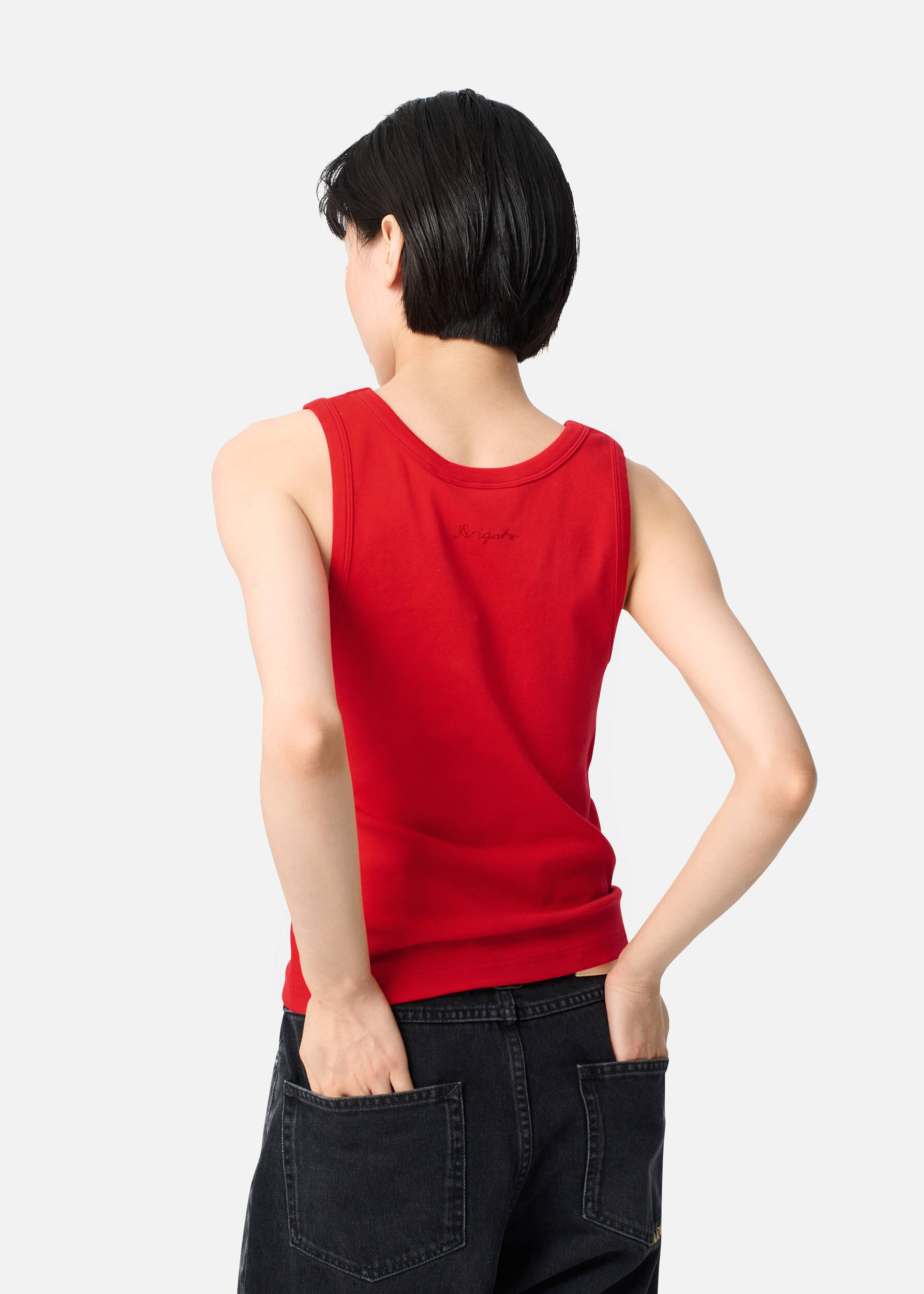 Traced Tank Top Bright Red