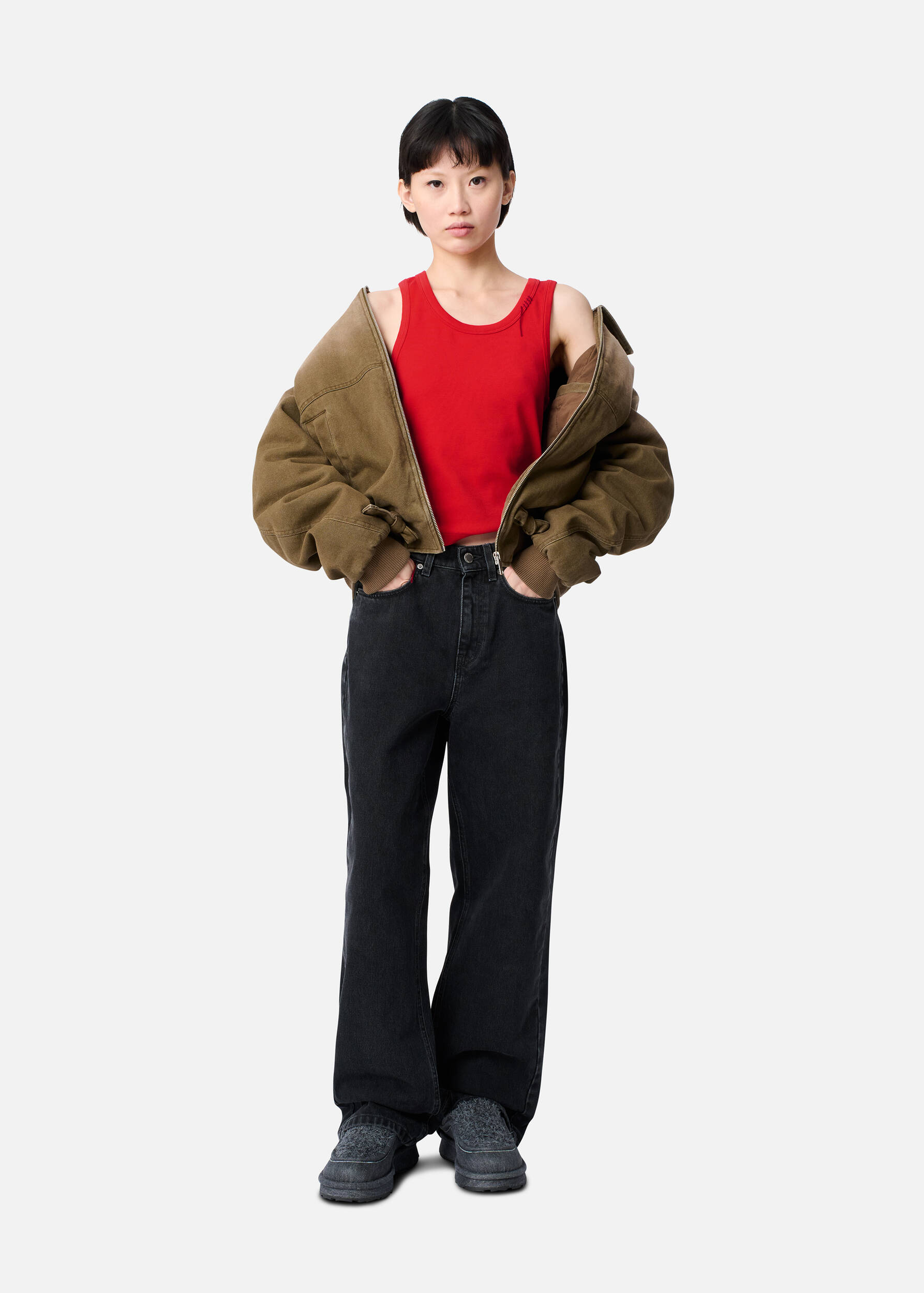 Traced Tank Top Bright Red