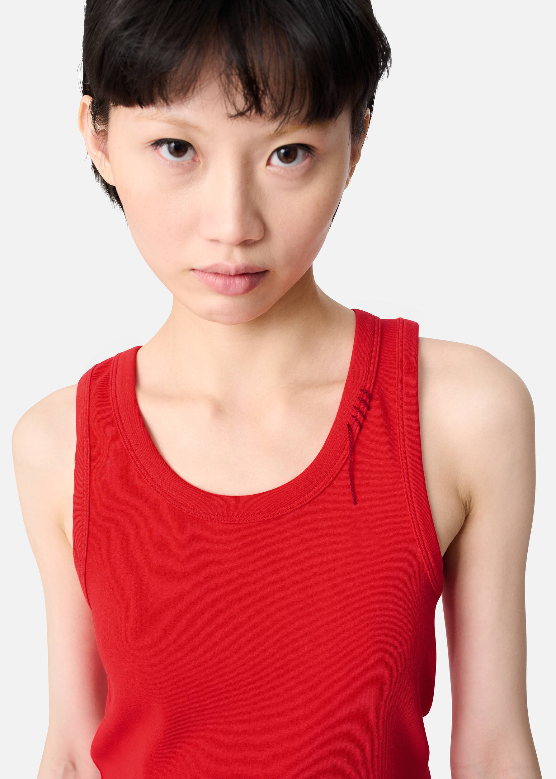 Traced Tank Top Bright Red