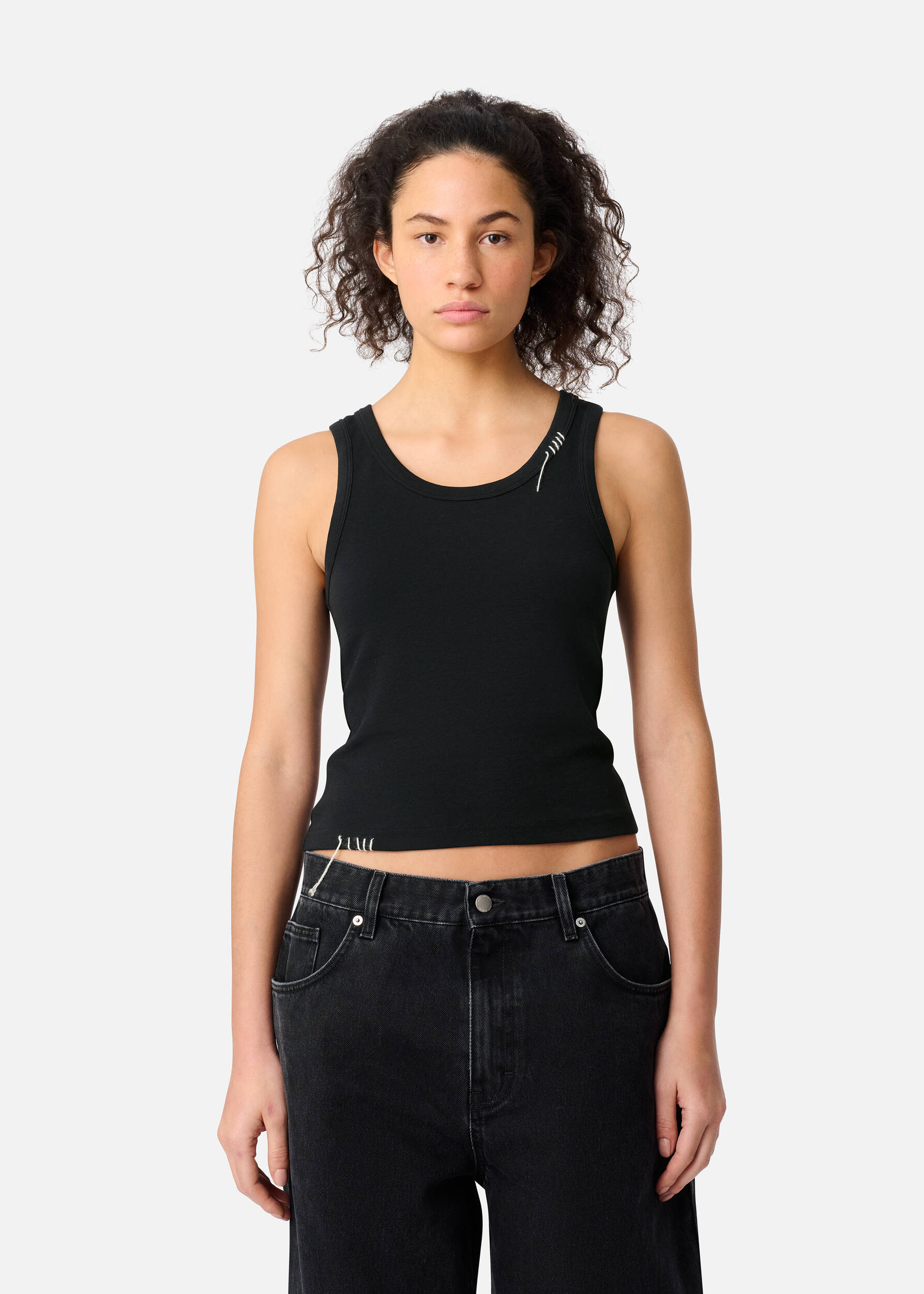 Traced Tank Top Black