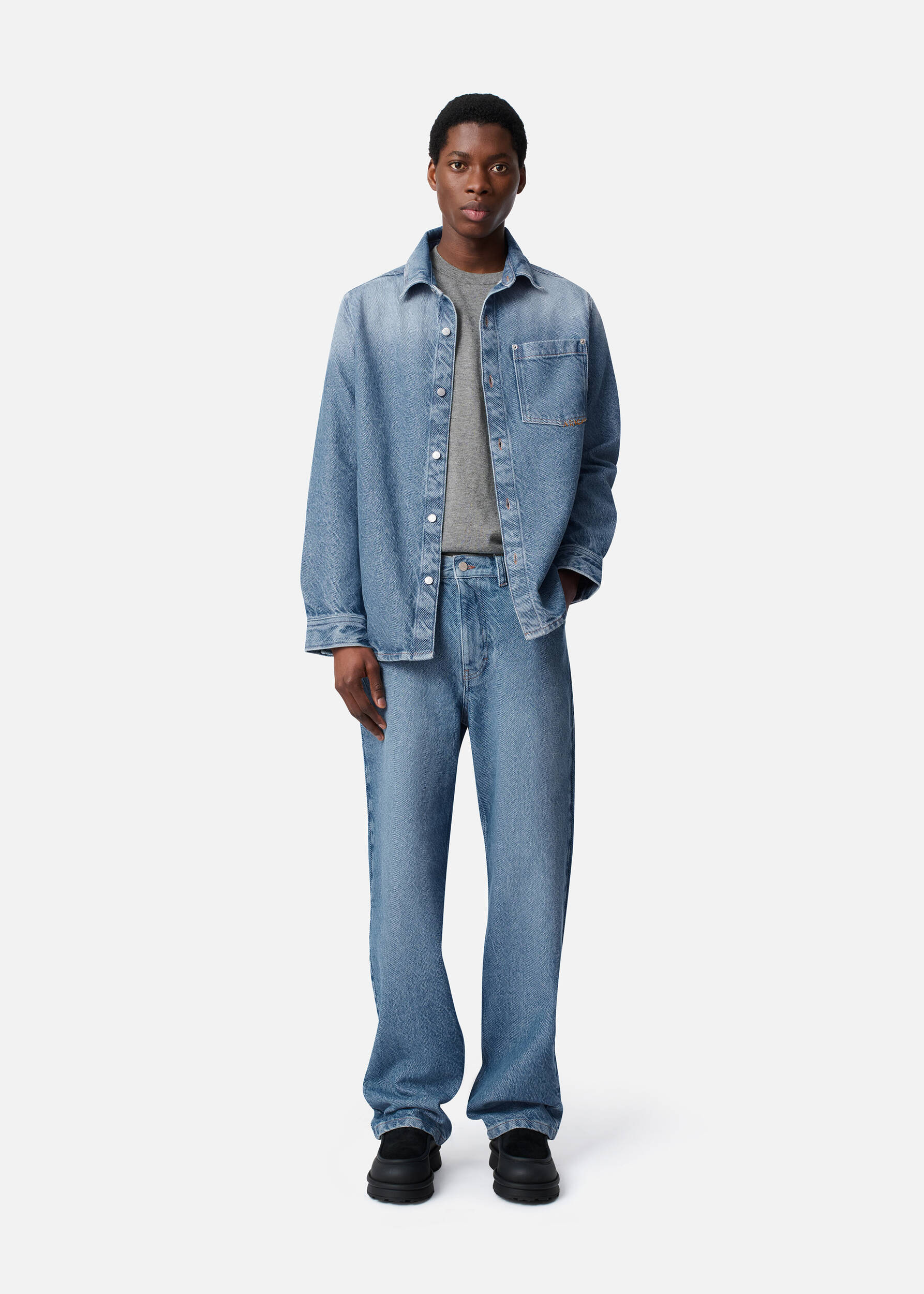 West Denim Shirt Mid Blue