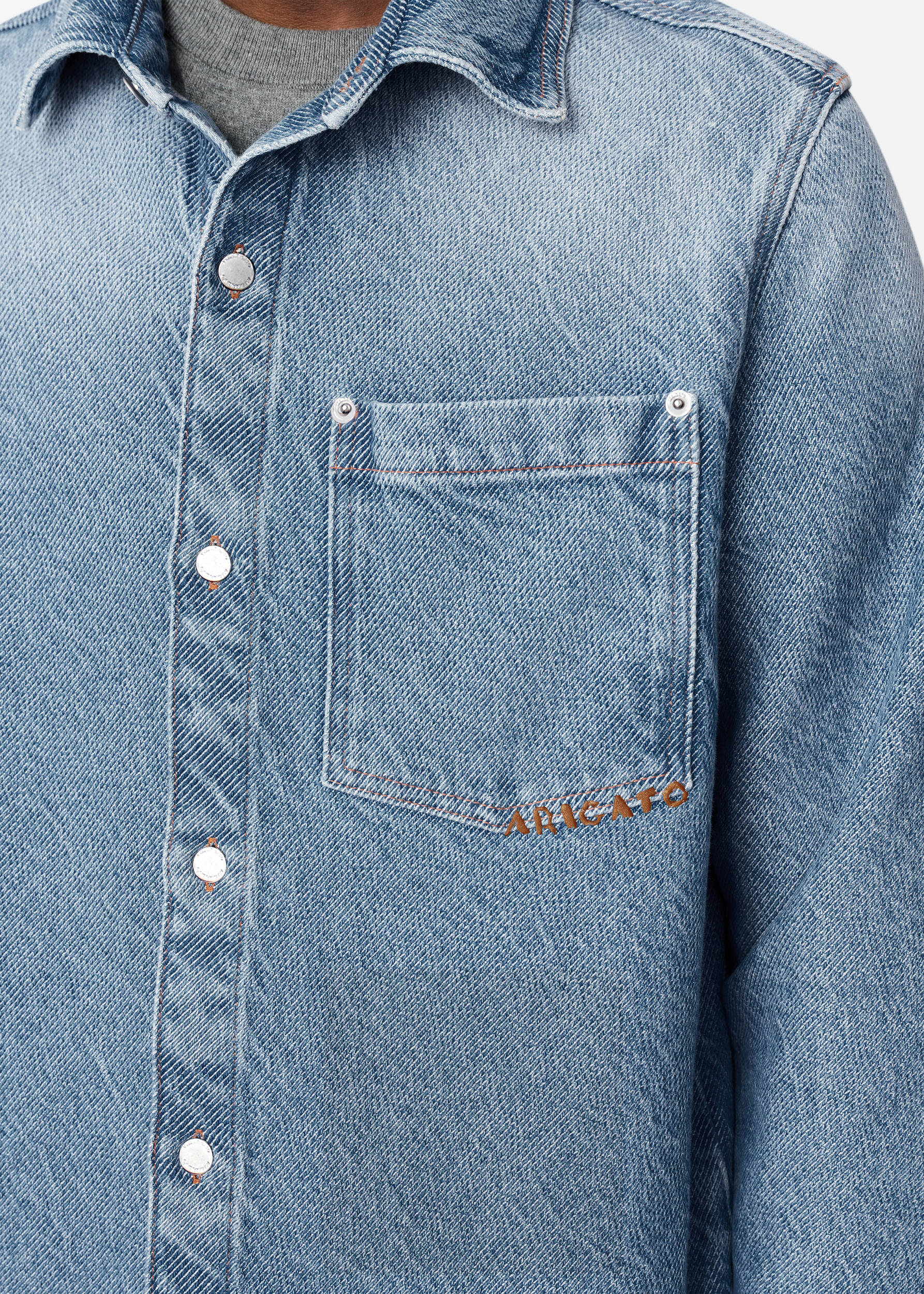 West Denim Shirt Mid Blue