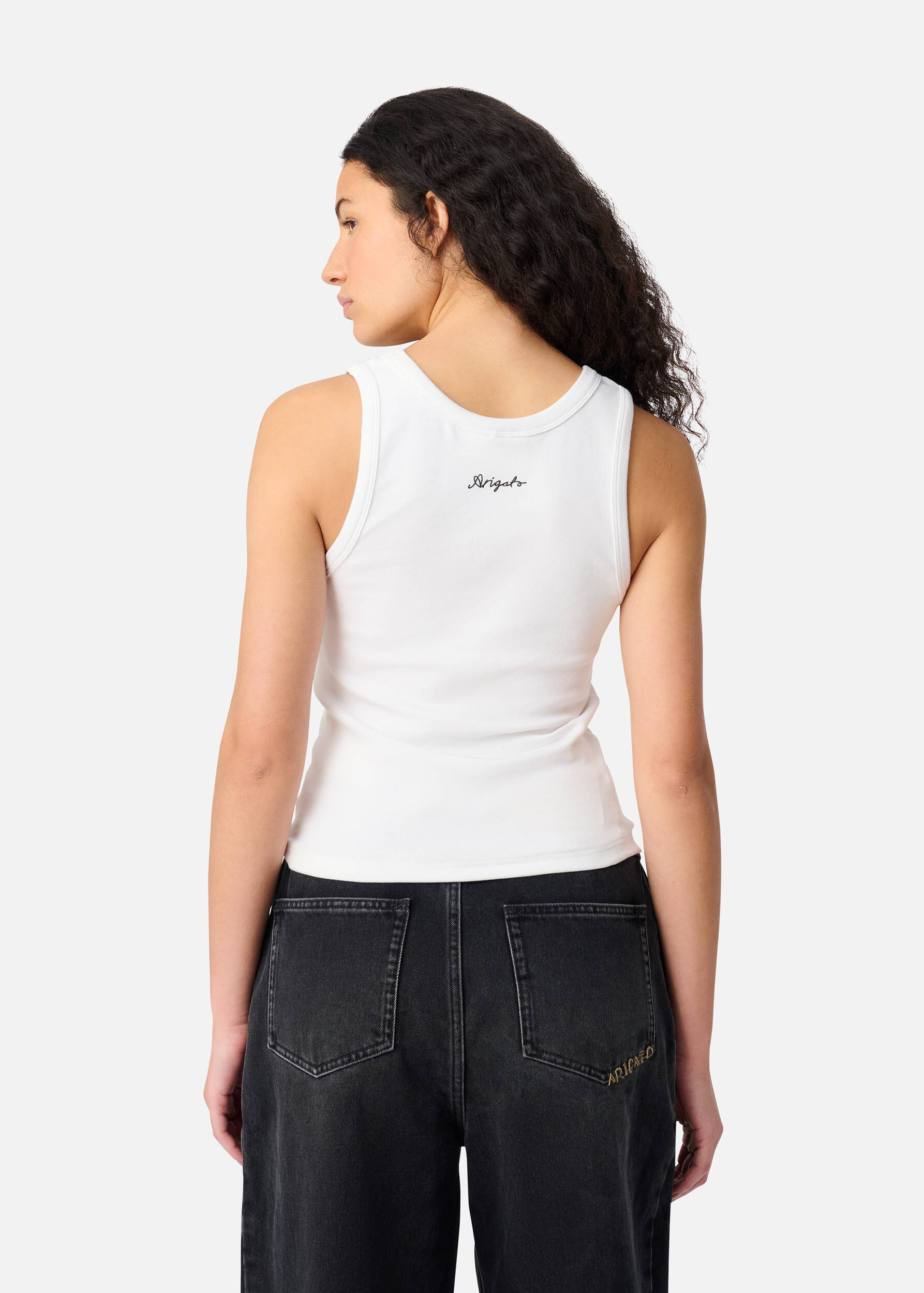 Traced Tank Top White
