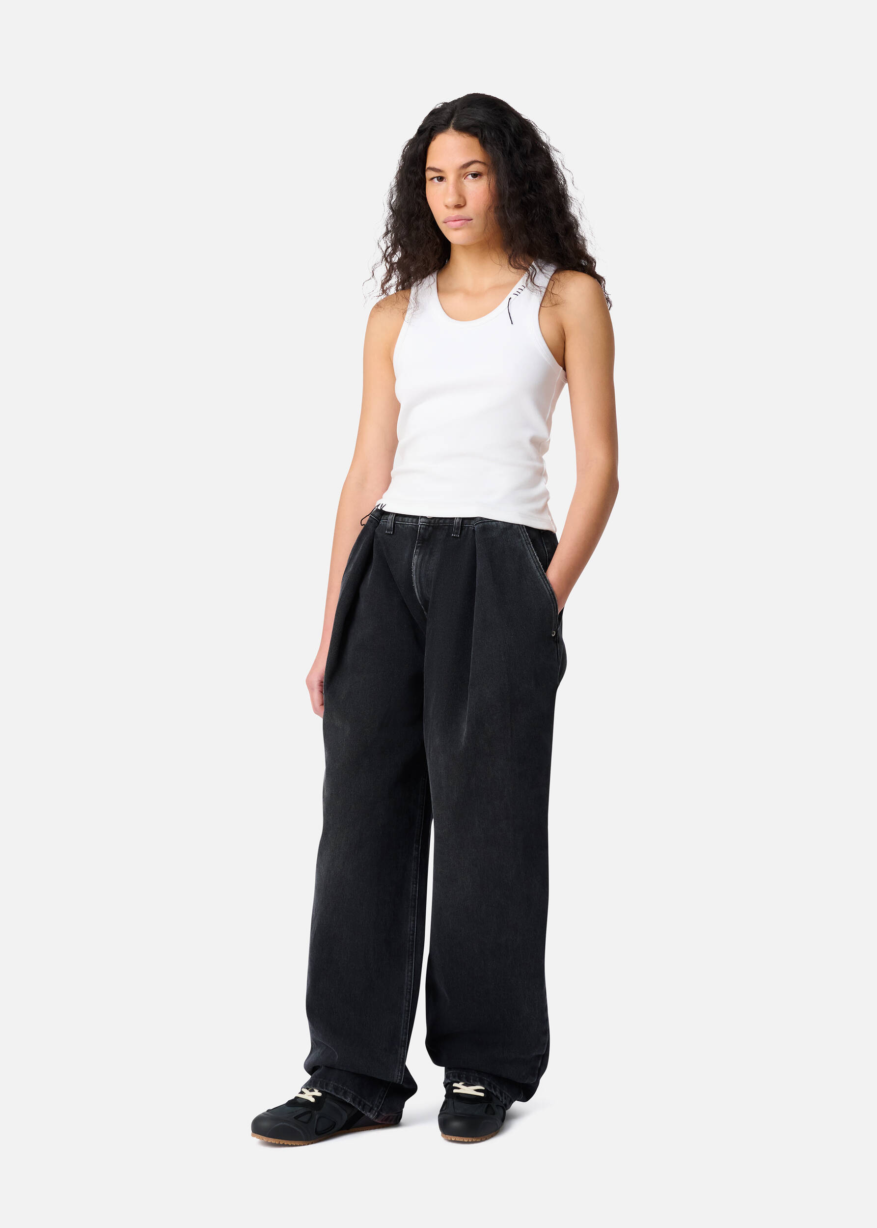 Traced Tank Top White