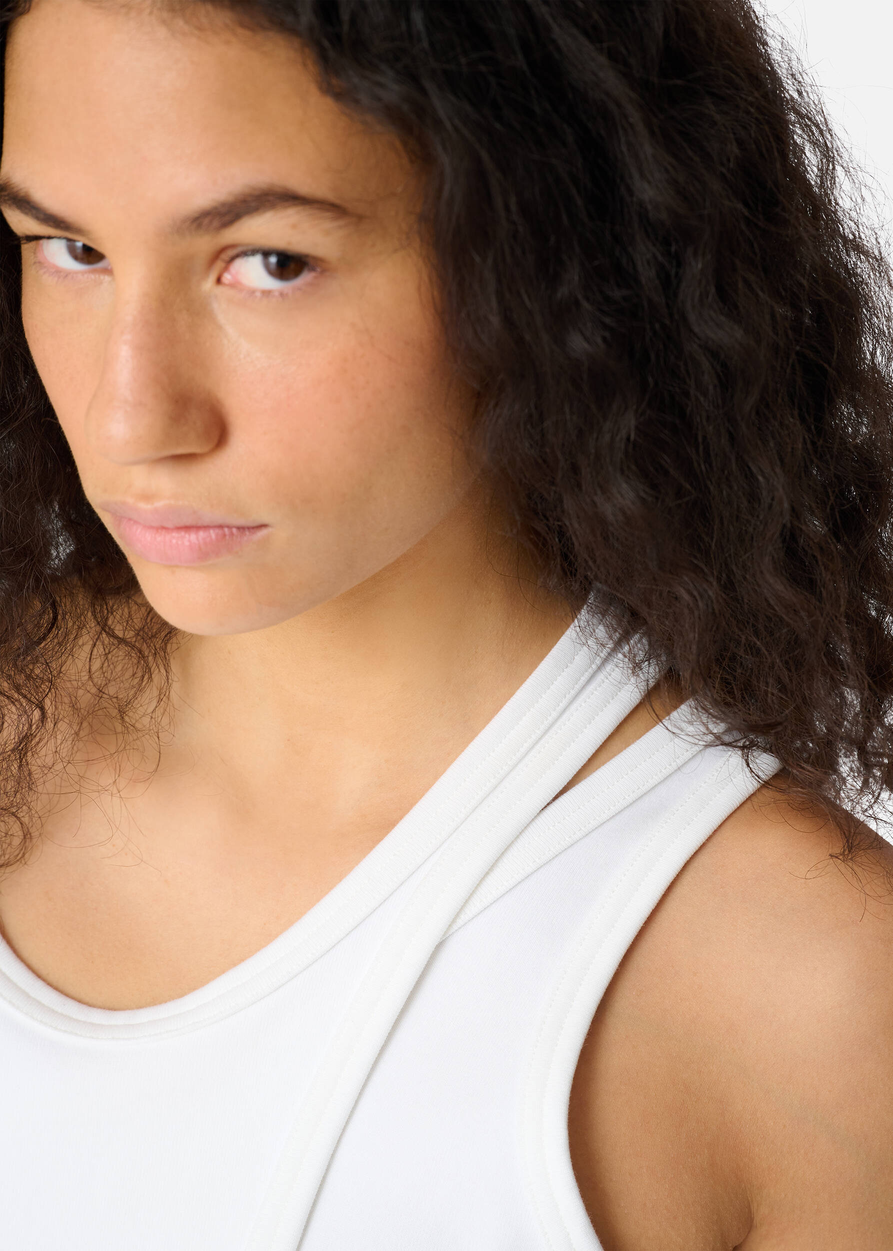 Rina Layered Tank Top White 4 Rina Layered Tank Top White