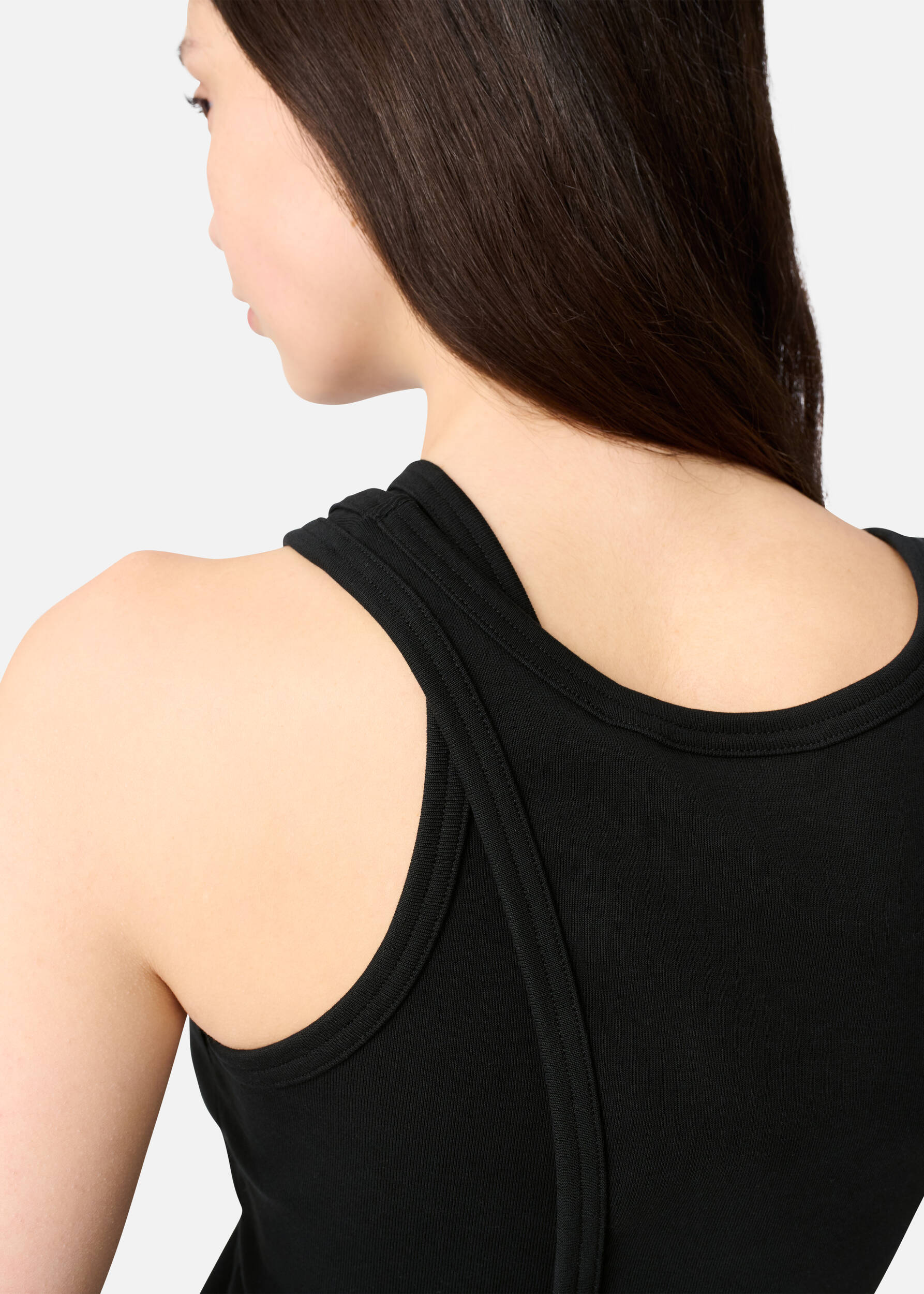 Rina Layered Tank Top Black 5 Rina Layered Tank Top Black