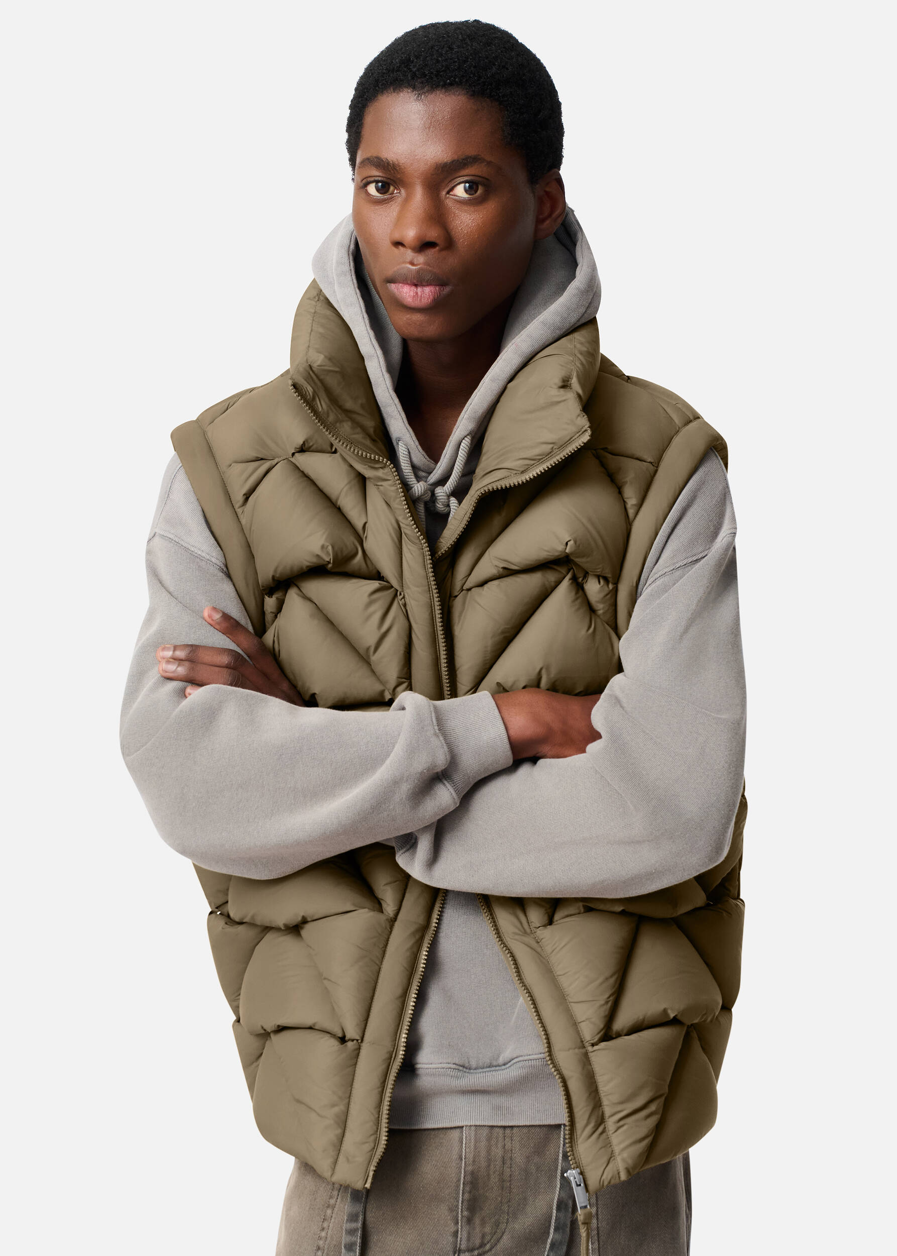 Knit Puffer Vest Clay Brown 6 Knit Puffer Vest Clay Brown