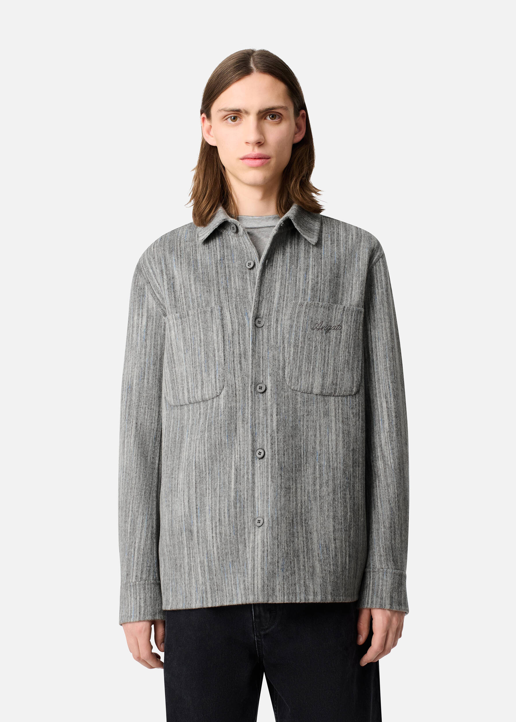 Aidan Striped Shirt Grey