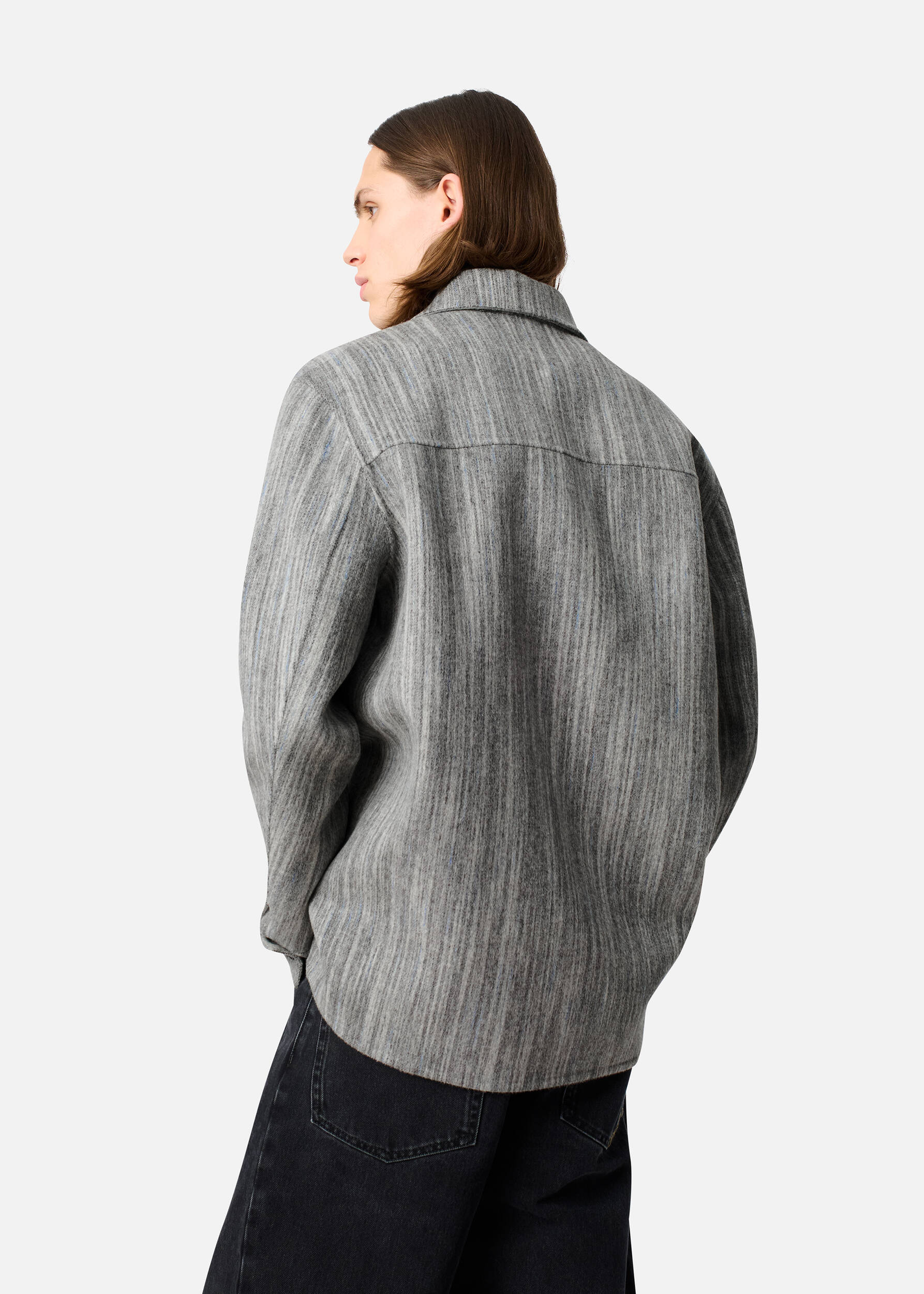 Aidan Striped Shirt Grey