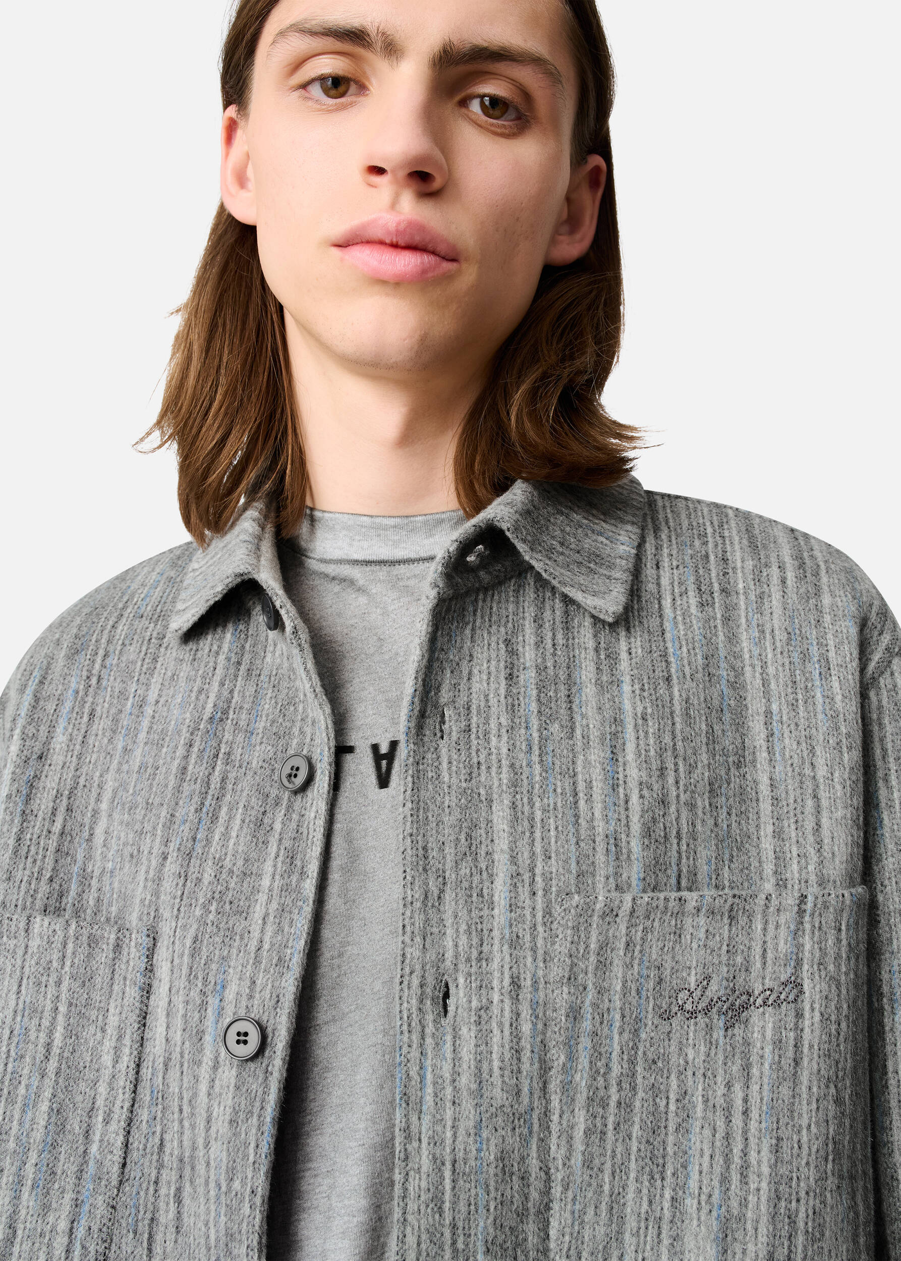 Aidan Striped Shirt Grey 4 Aidan Striped Shirt Grey