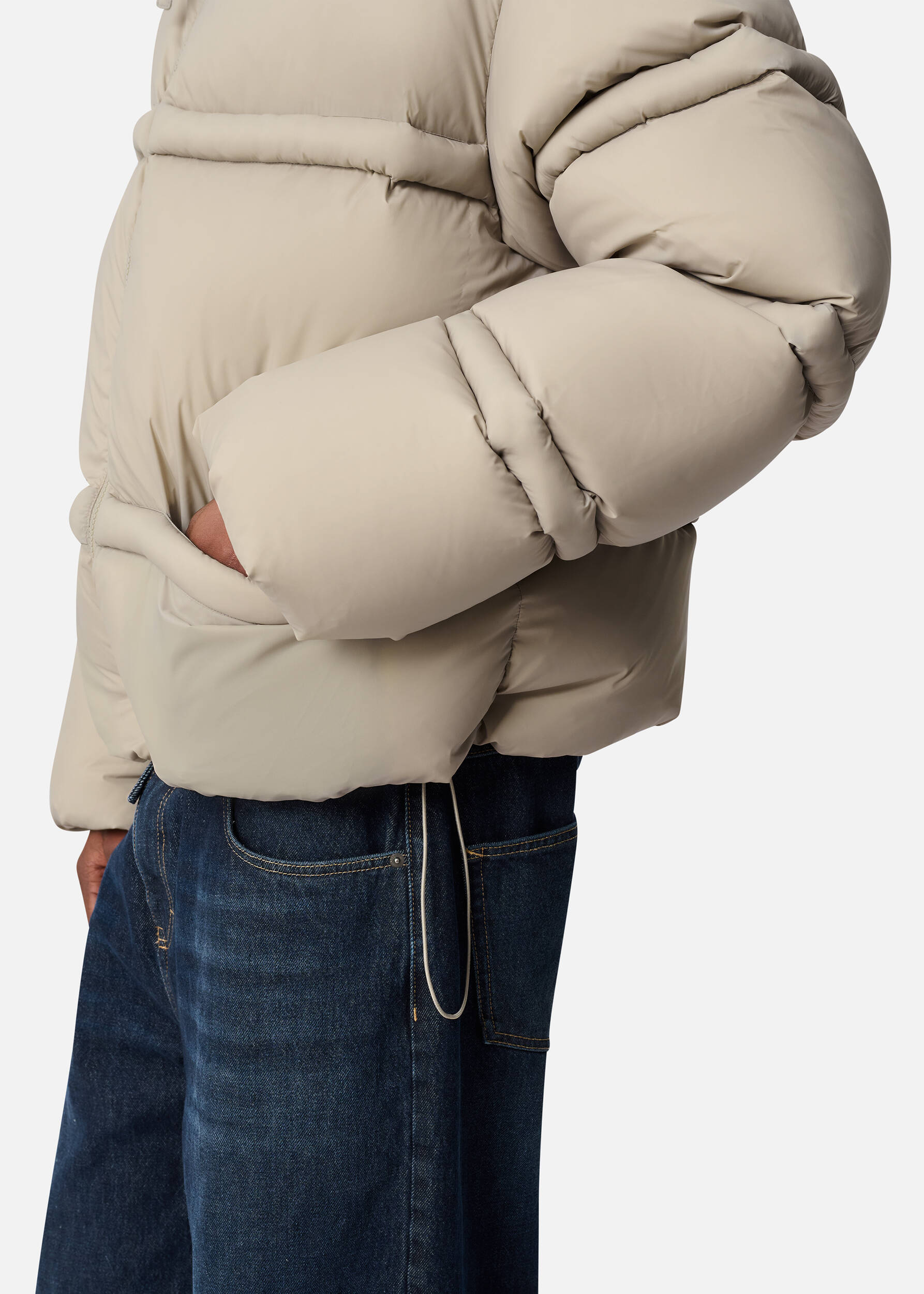 Veil Puffer Jacket Stone Brown