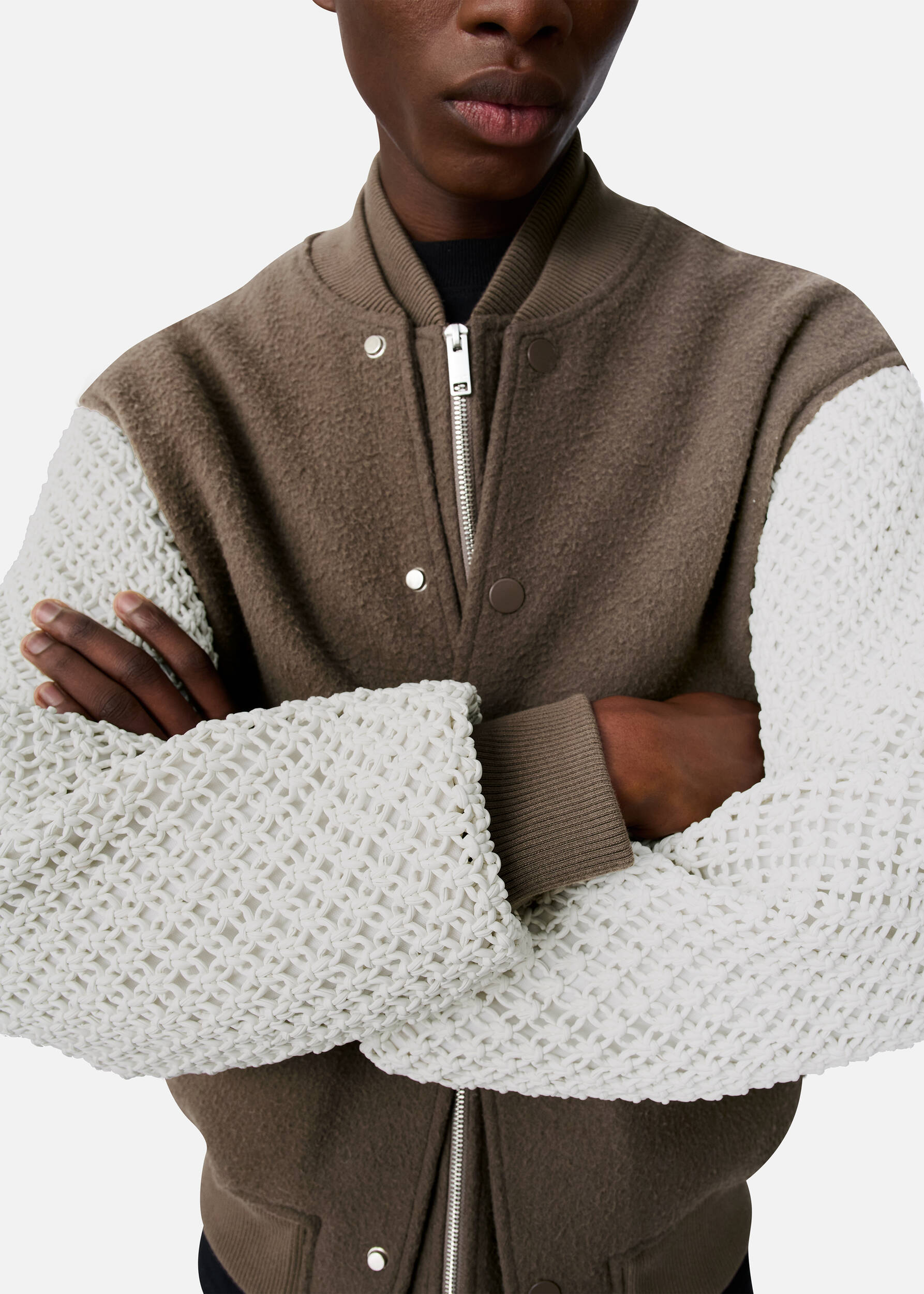 Titan Varsity Jacket Stone Brown