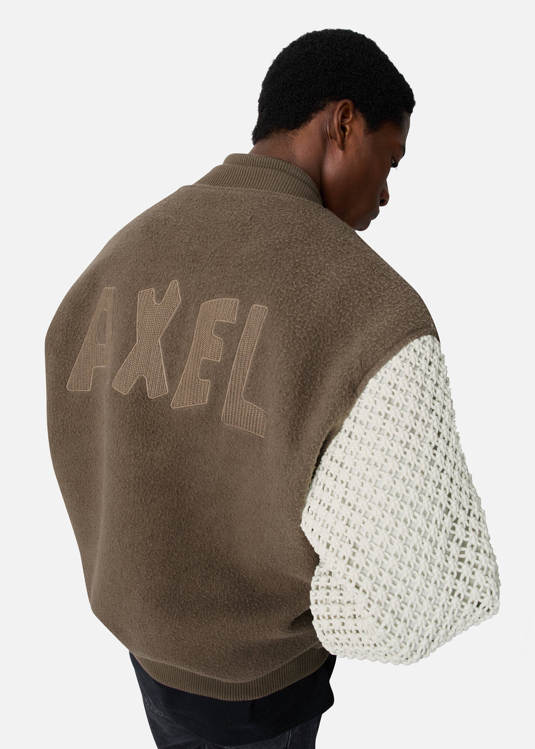 Titan Varsity Jacket Stone Brown