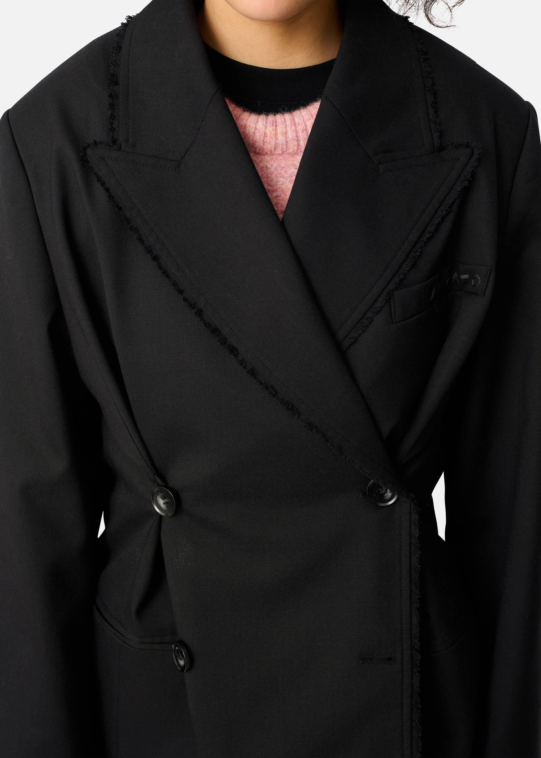 Thea Frayed Blazer Black 5 Thea Frayed Blazer Black