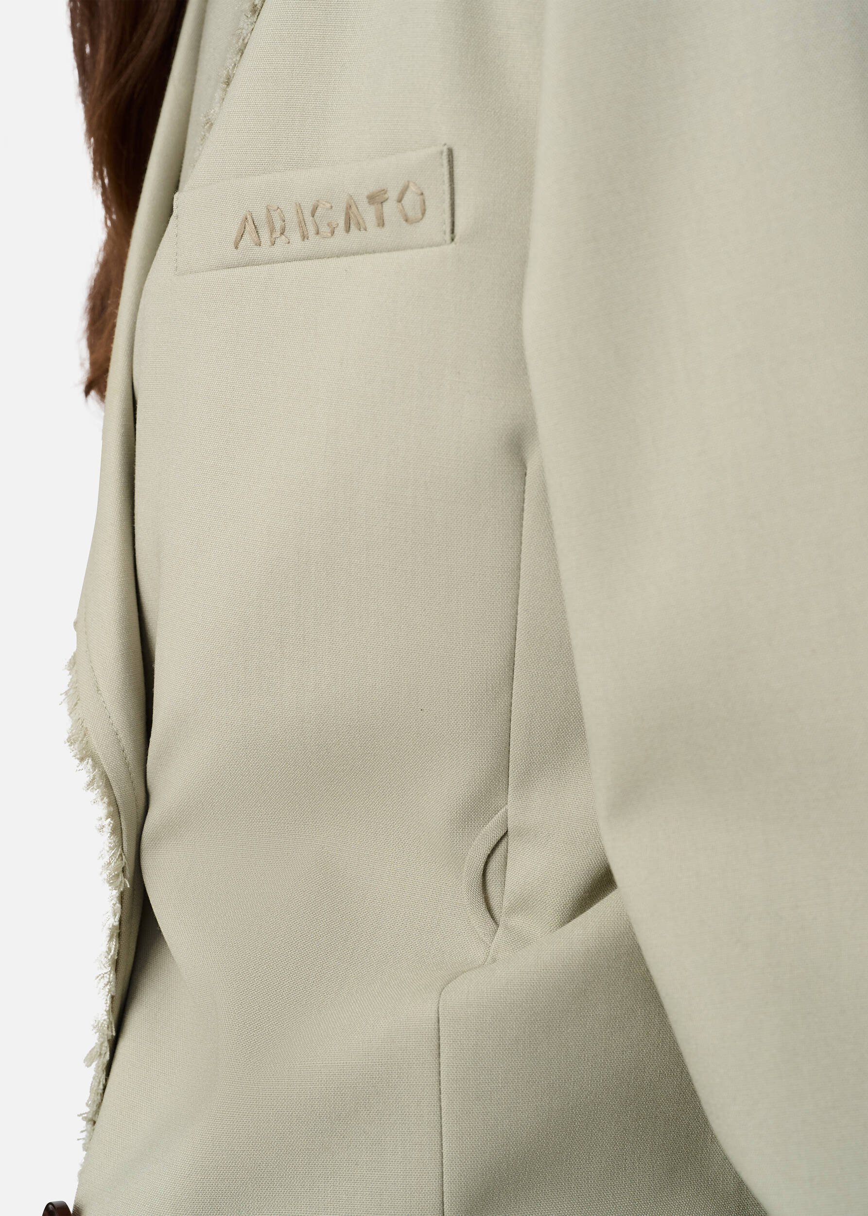 Thea Frayed Blazer Dusty Green 7 Thea Frayed Blazer Dusty Green