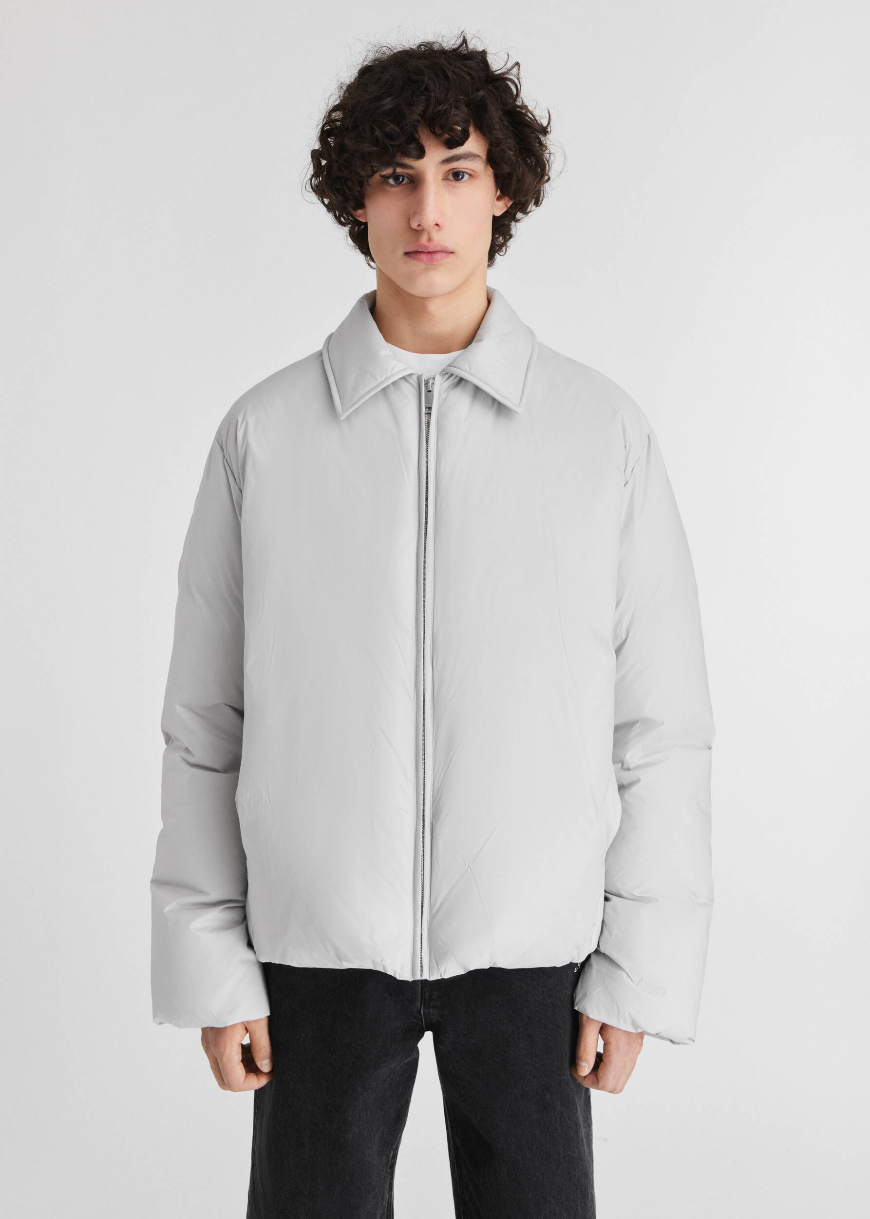 Boston Puffer Jacket Pale Grey