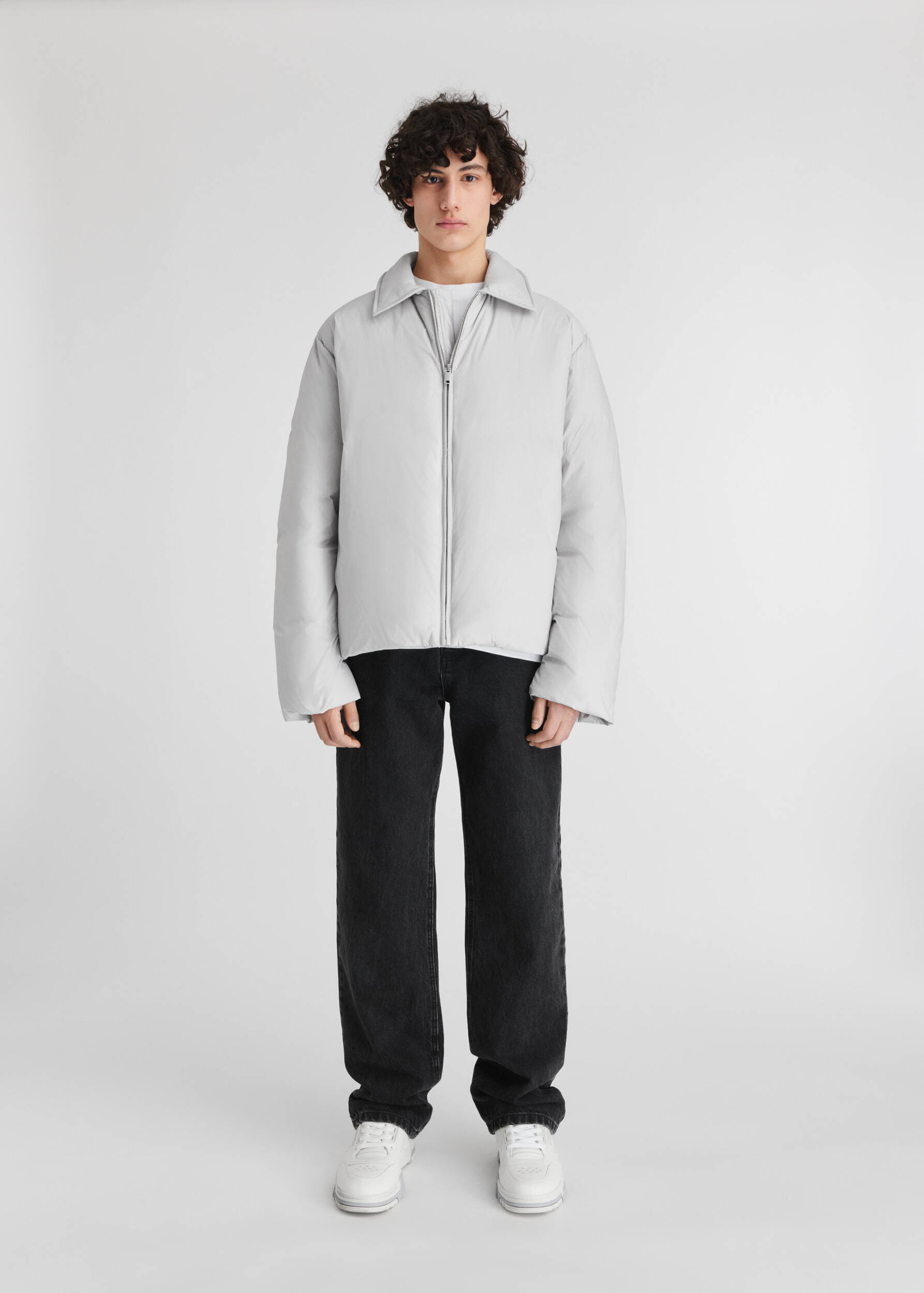 Boston Puffer Jacket Pale Grey