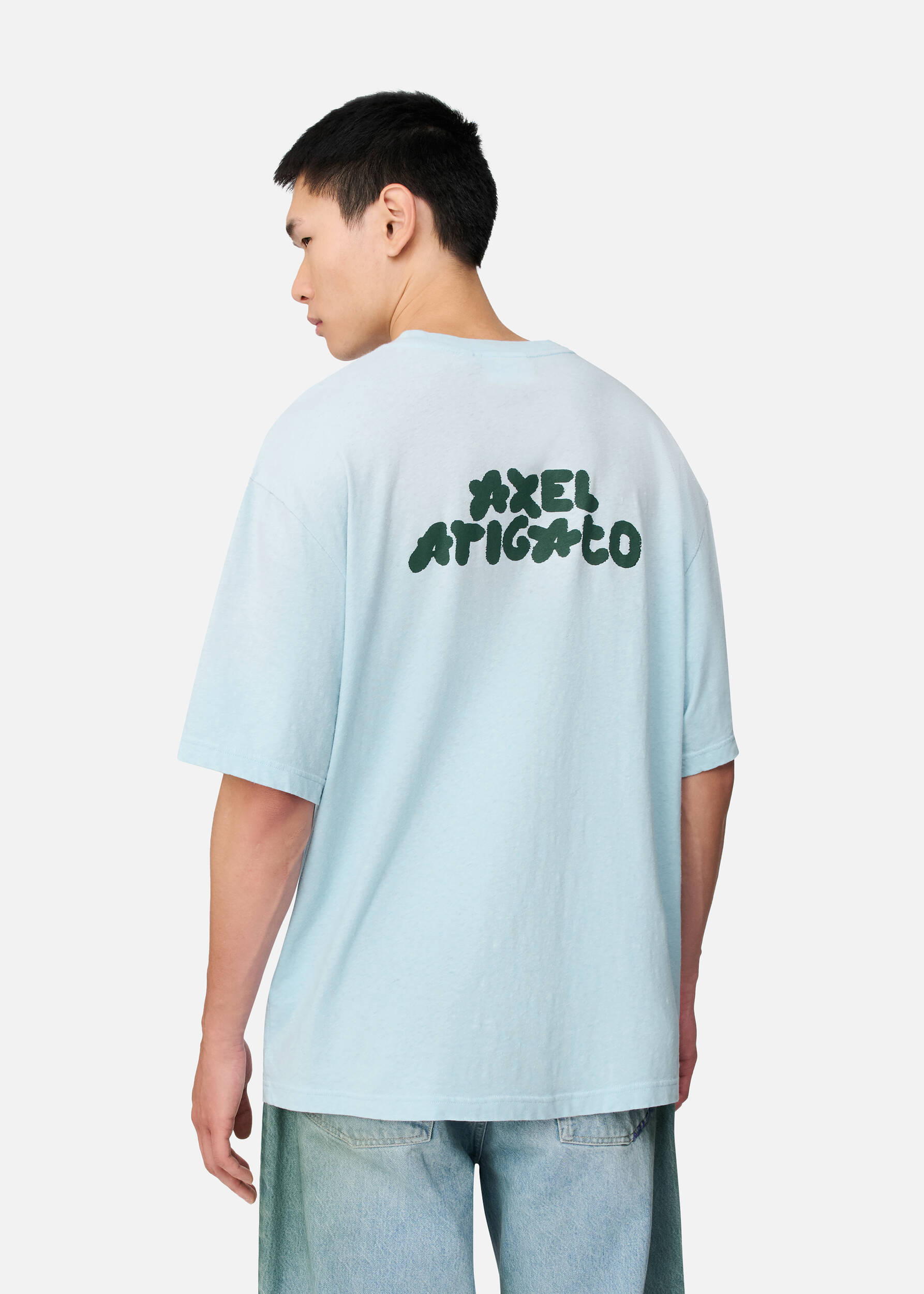 Bubble Reverse T-Shirt Powder Blue