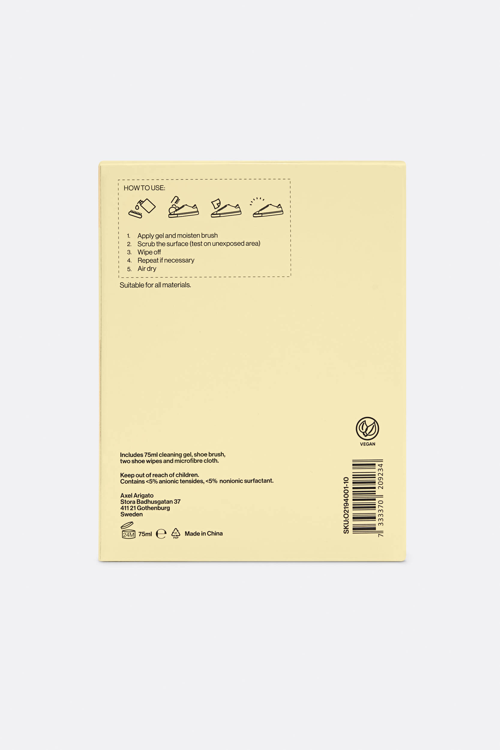 Shoe Cleaning Kit Yellow