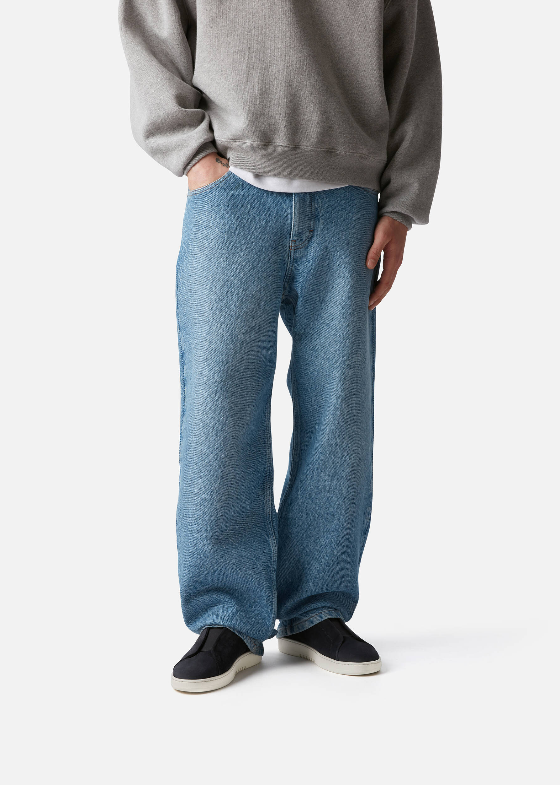 Dice Laceless Sneaker Dark Blue/Off White