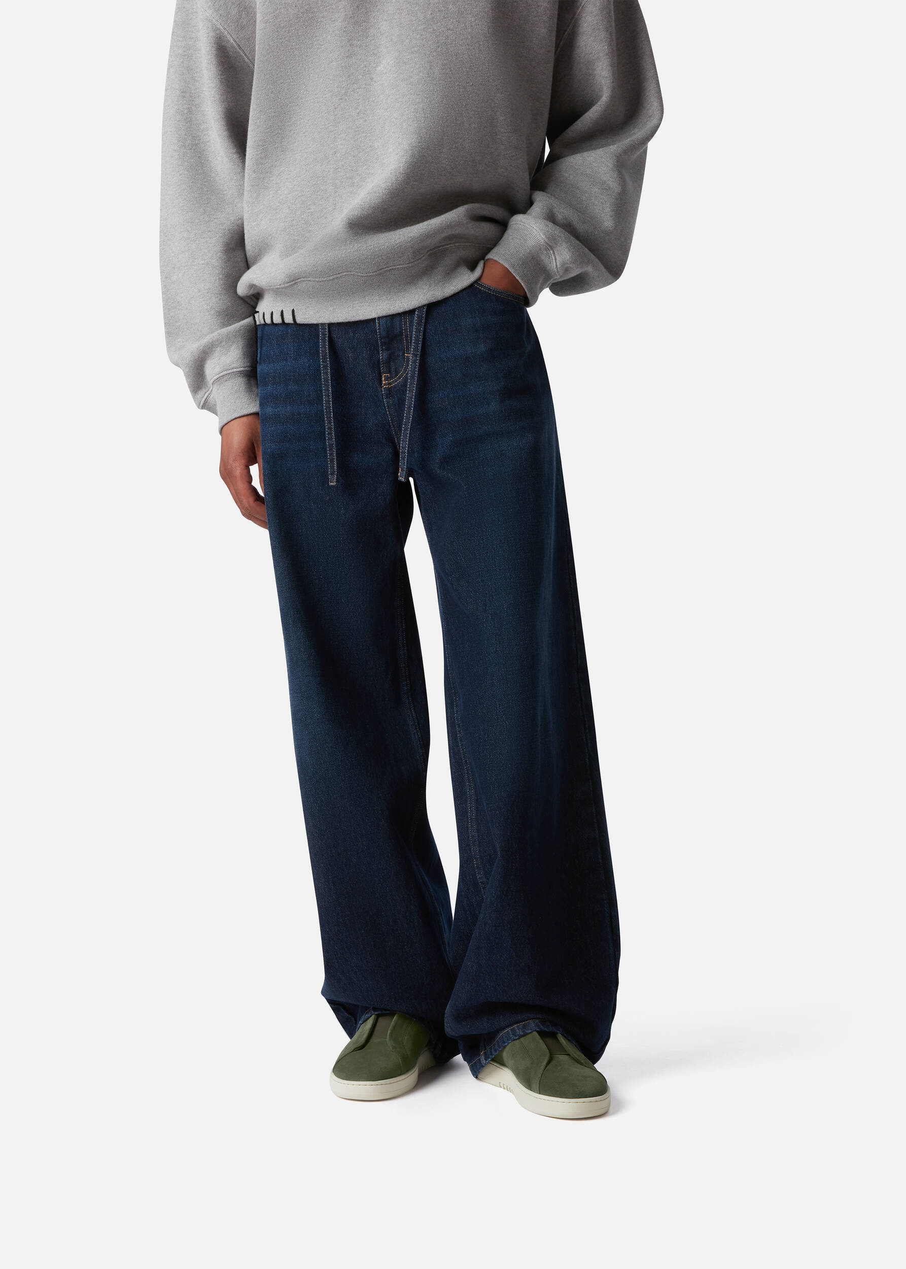 Dice Laceless Sneaker Dark Green/Off White