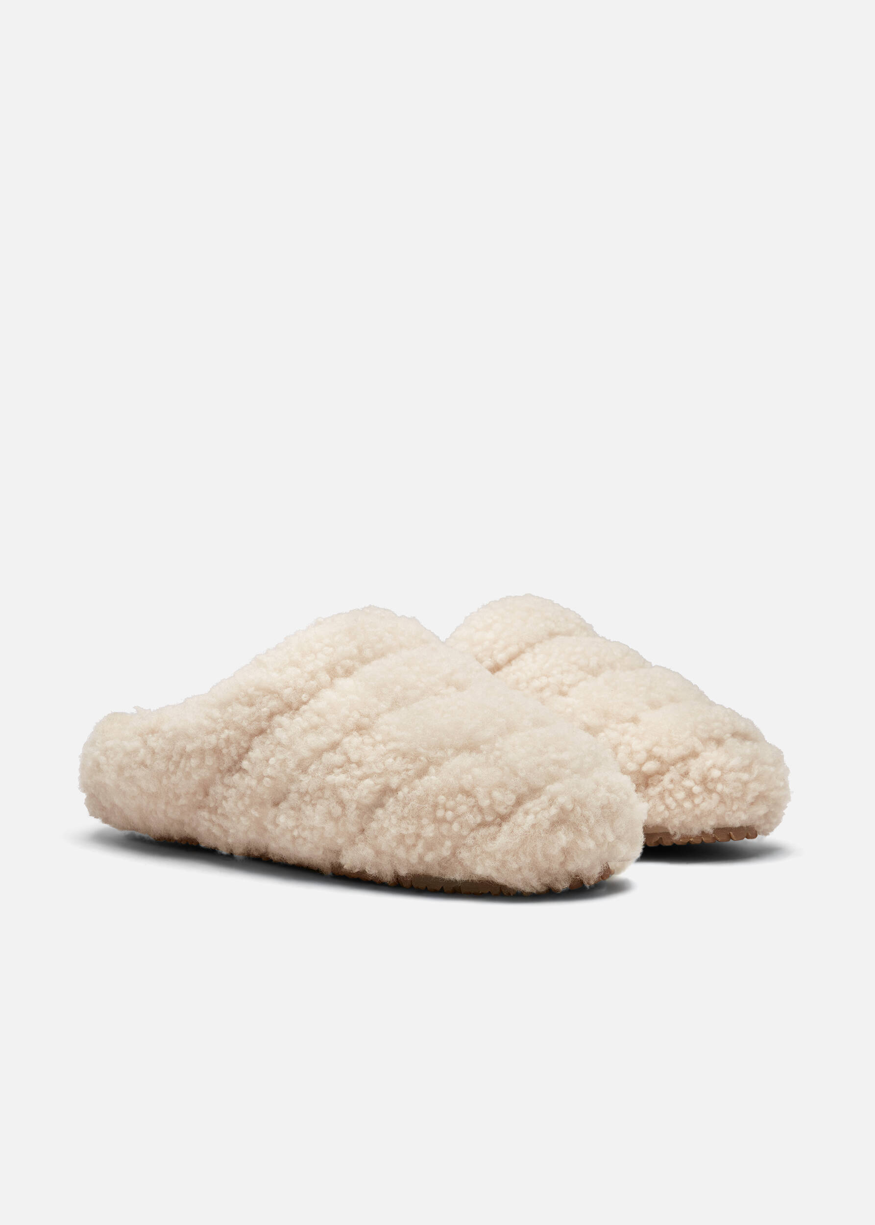 Snail Shearling Mule Off White/Off White