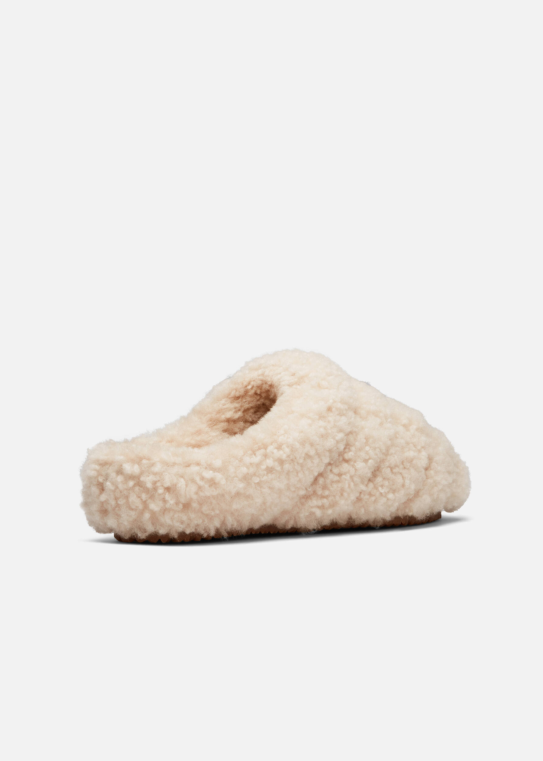 Snail Shearling Mule Off White/Off White