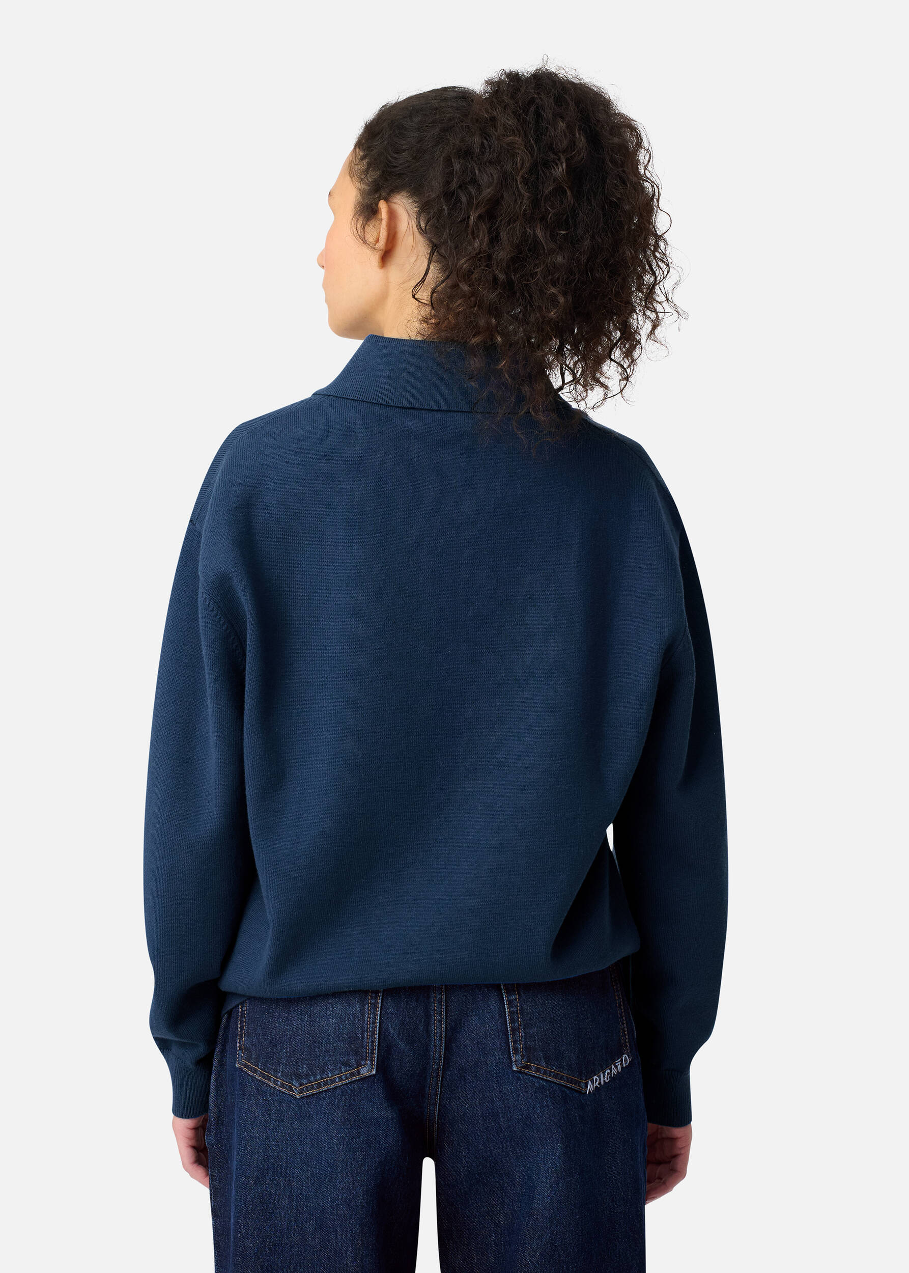 Frey Polo Sweater Navy