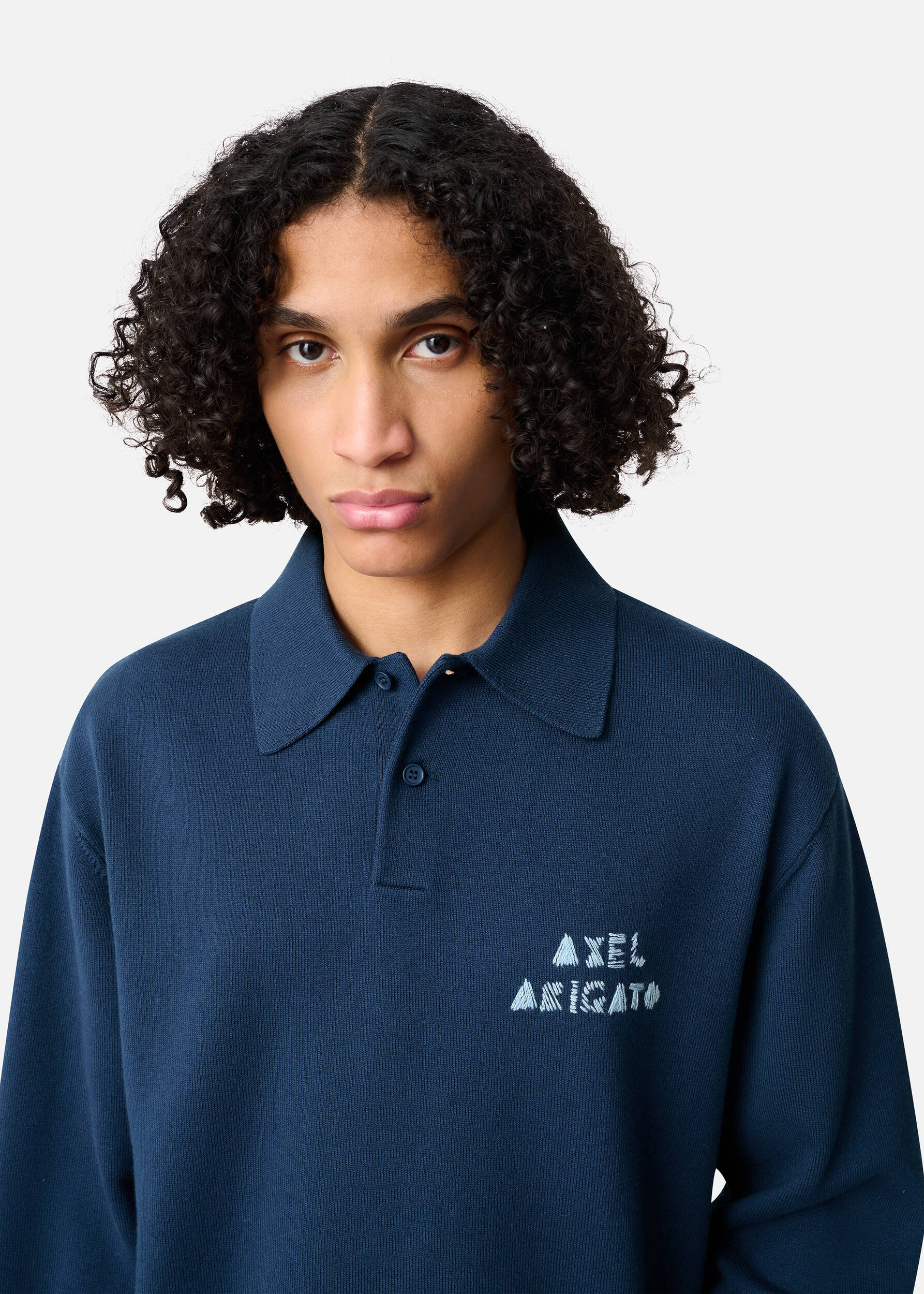Frey Polo Sweater Navy
