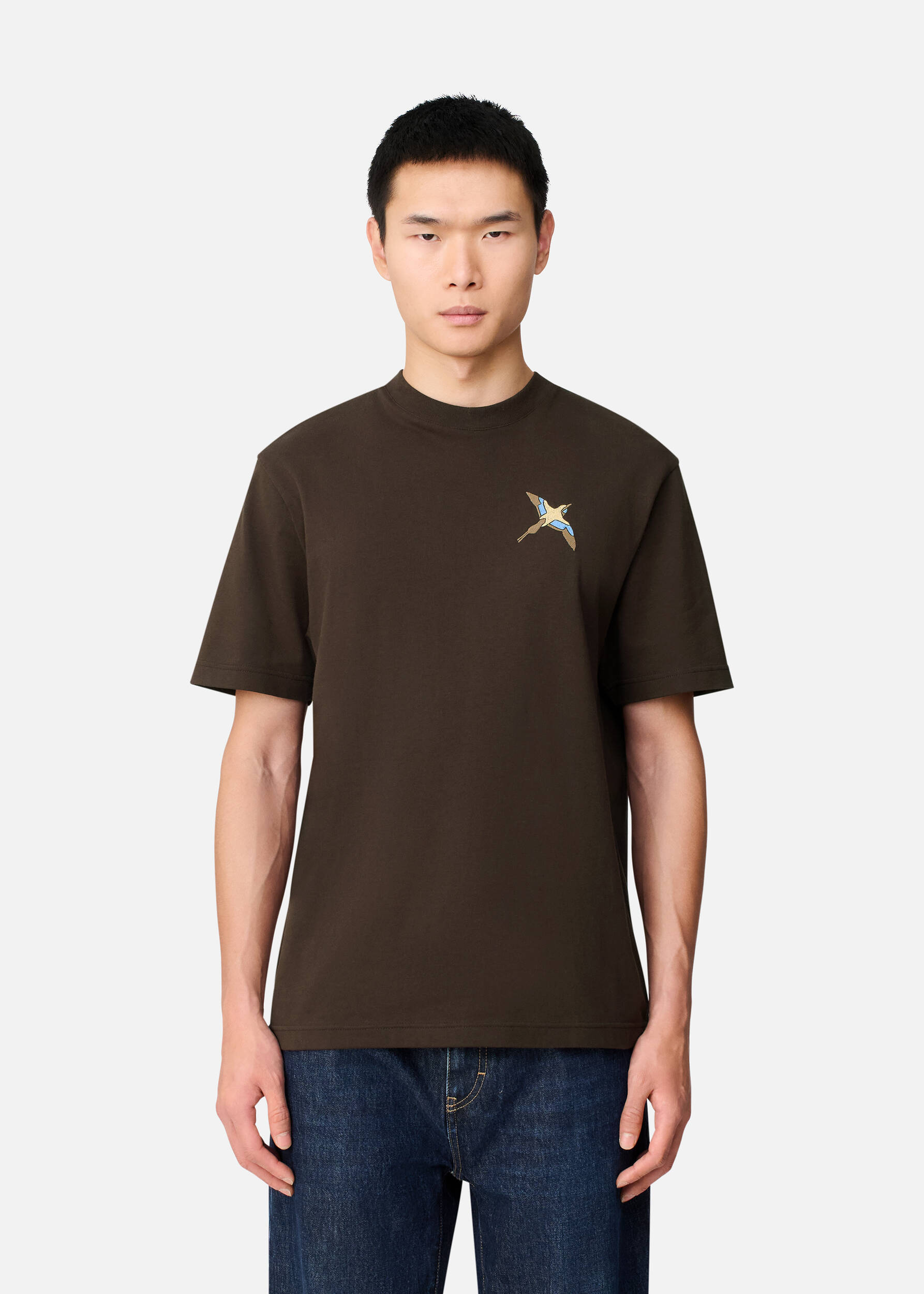 Micro Bee Bird T-Shirt Dark Brown