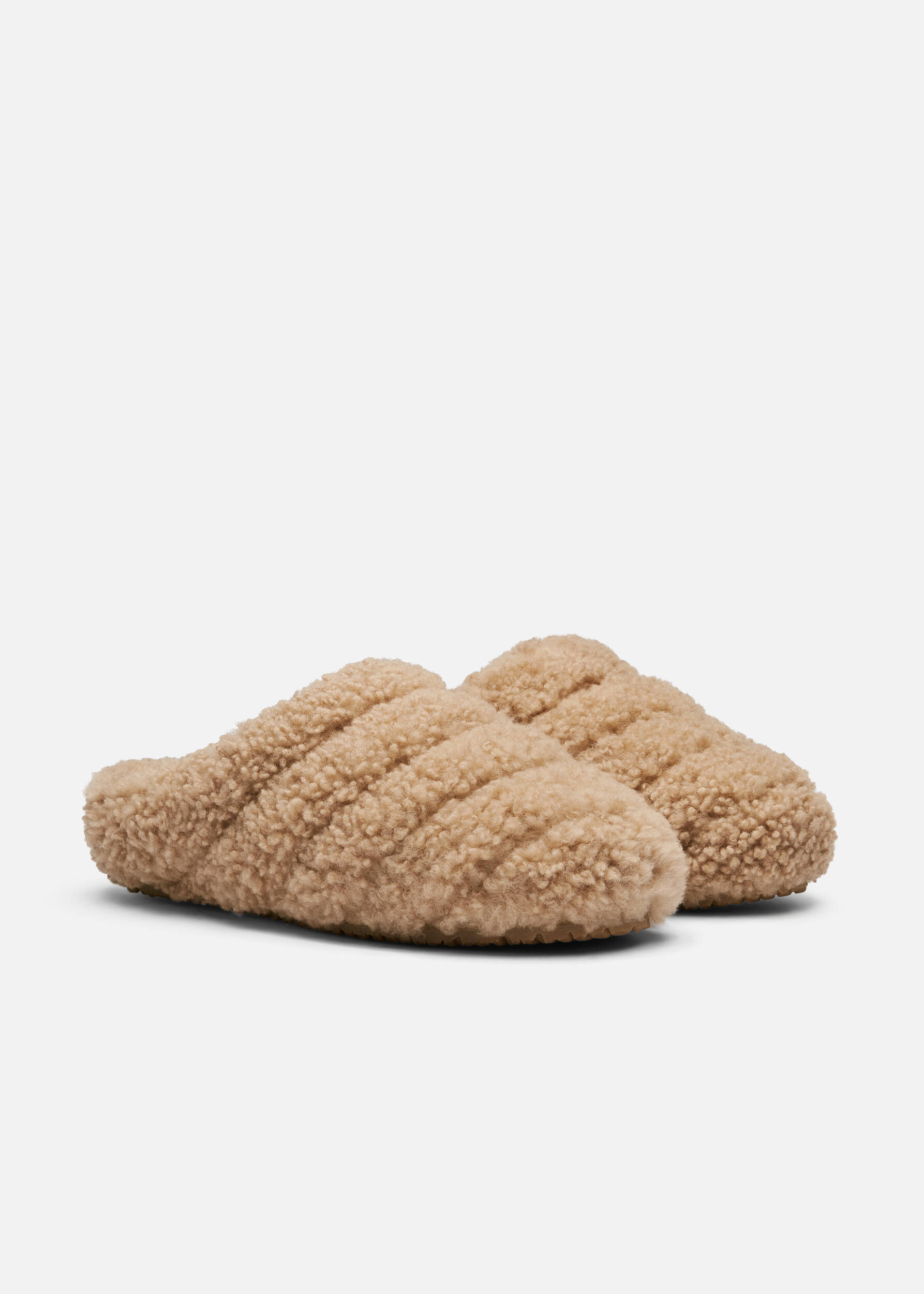 Snail Shearling Mule Beige/Beige