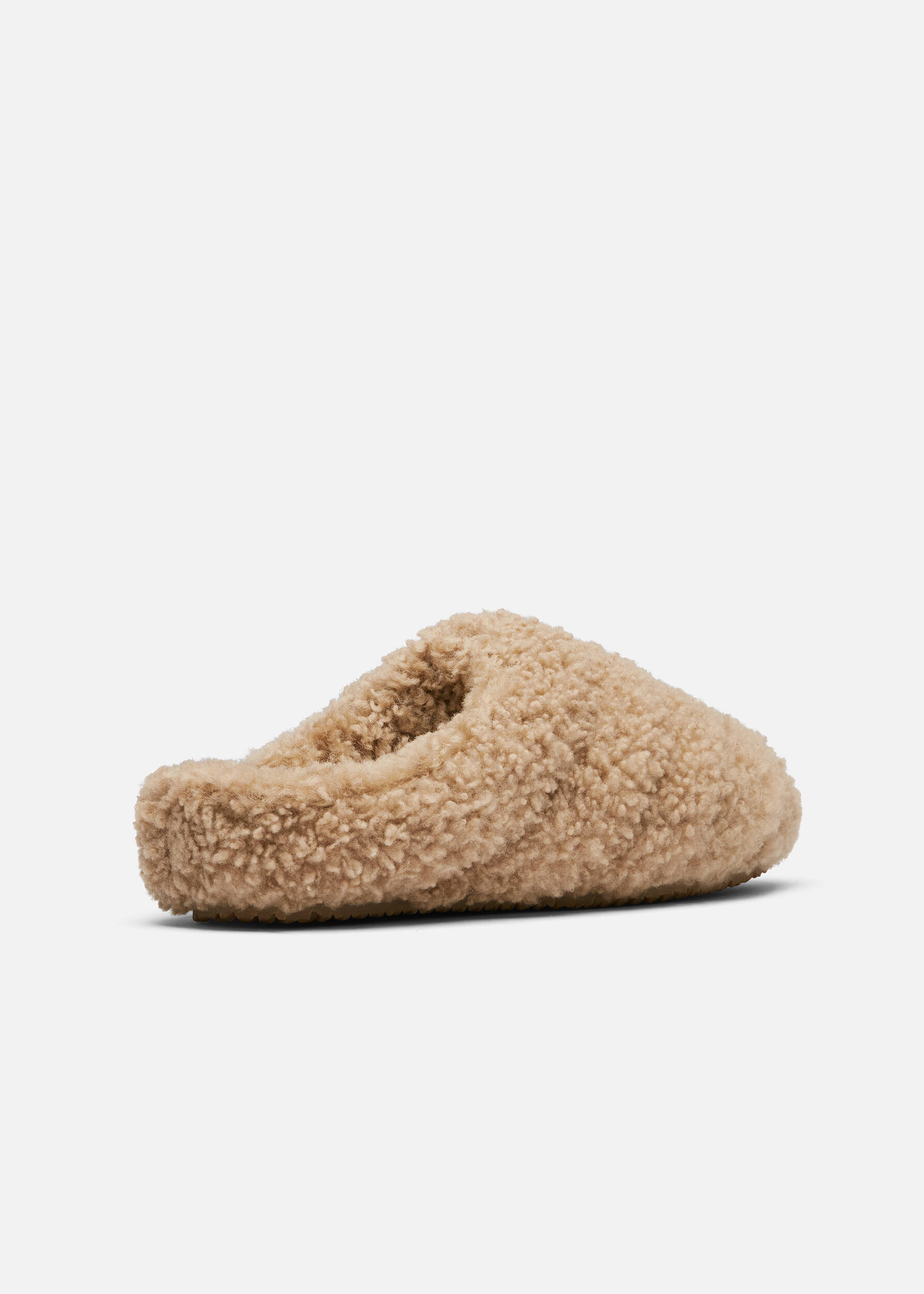Snail Shearling Mule Beige/Beige