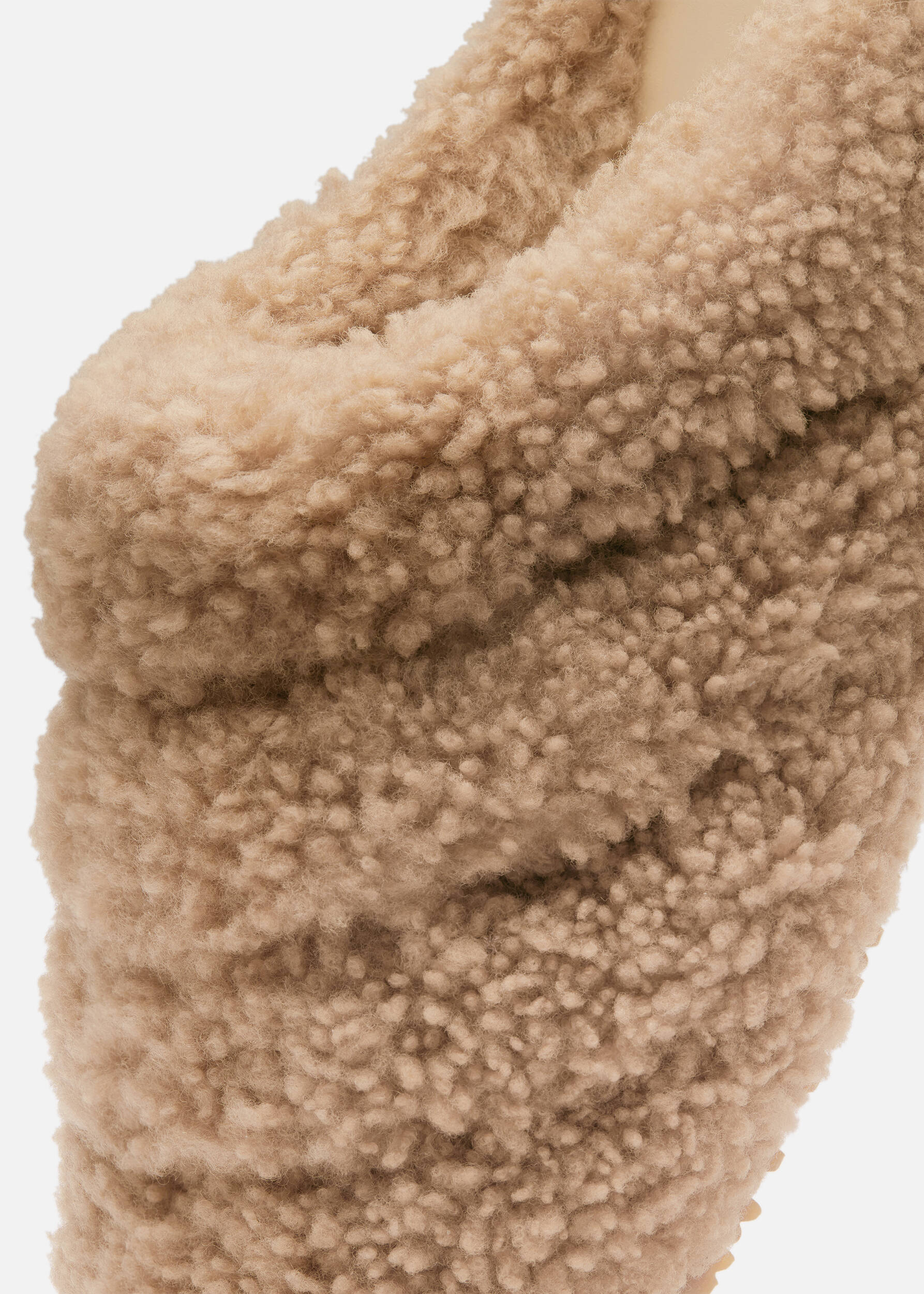 Snail Shearling Mule Beige/Beige