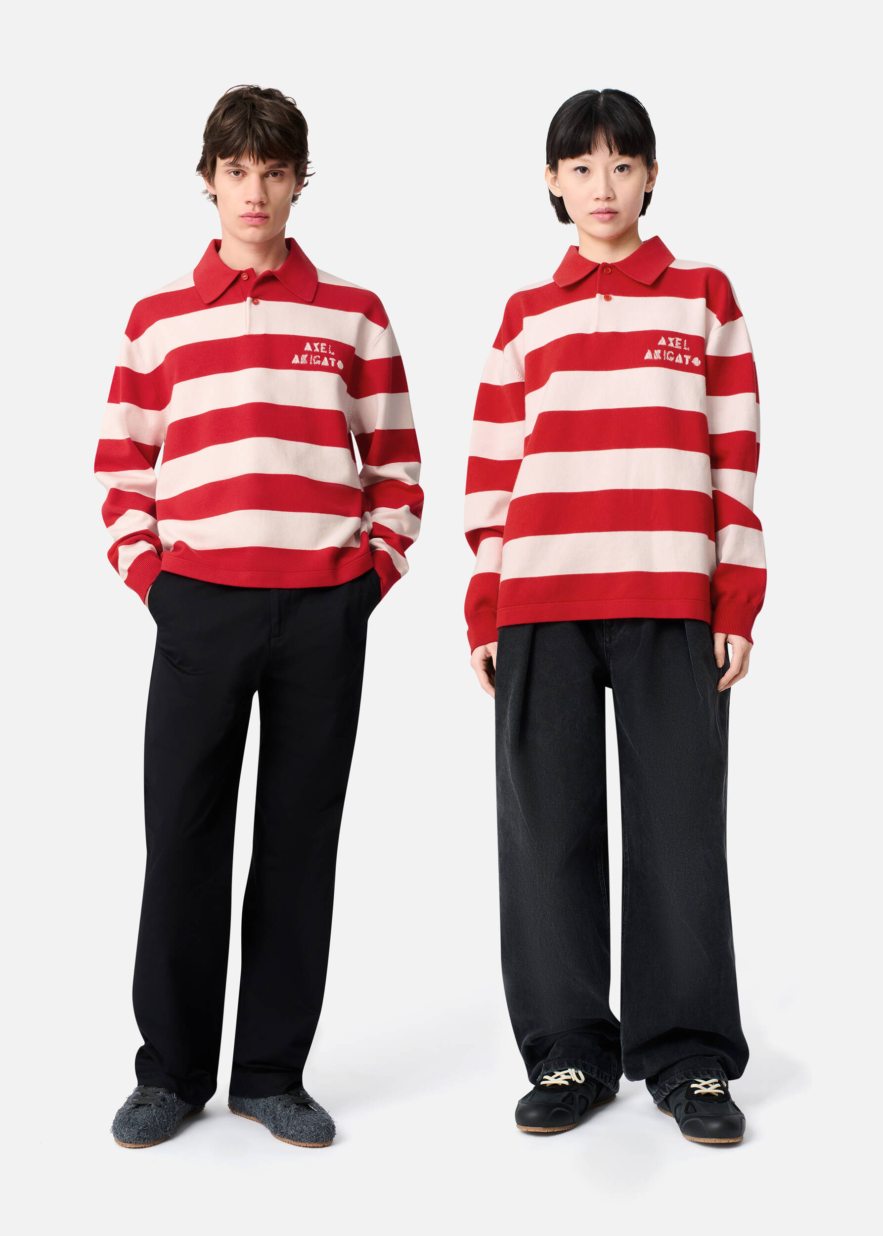 Frey Polo Sweater Light Pink/Red