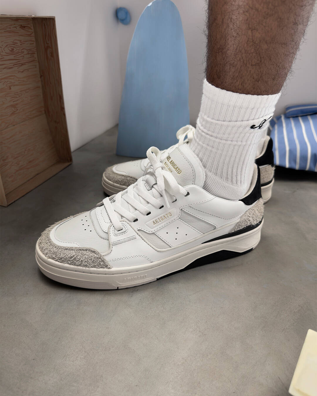 Clay Sneaker Off White/Dark Blue 6 Clay Sneaker Off White/Dark Blue