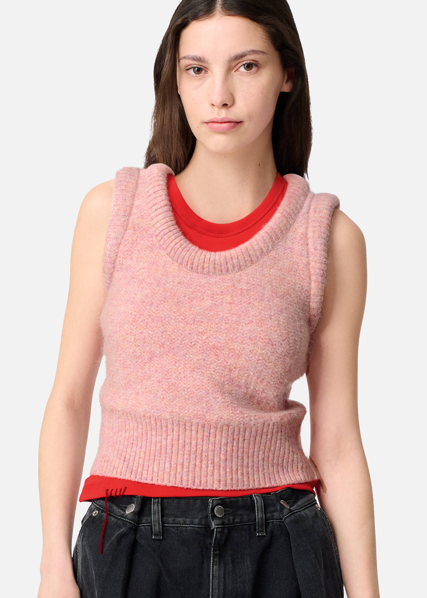 Ana Fluffy Vest Light Pink