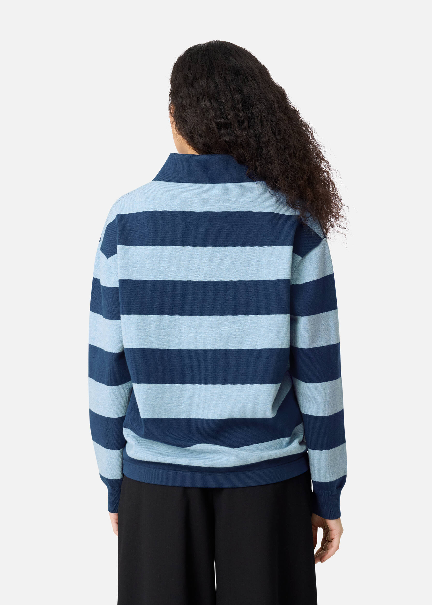 Frey Polo Sweater Navy/Light Blue 5 Frey Polo Sweater Navy/Light Blue