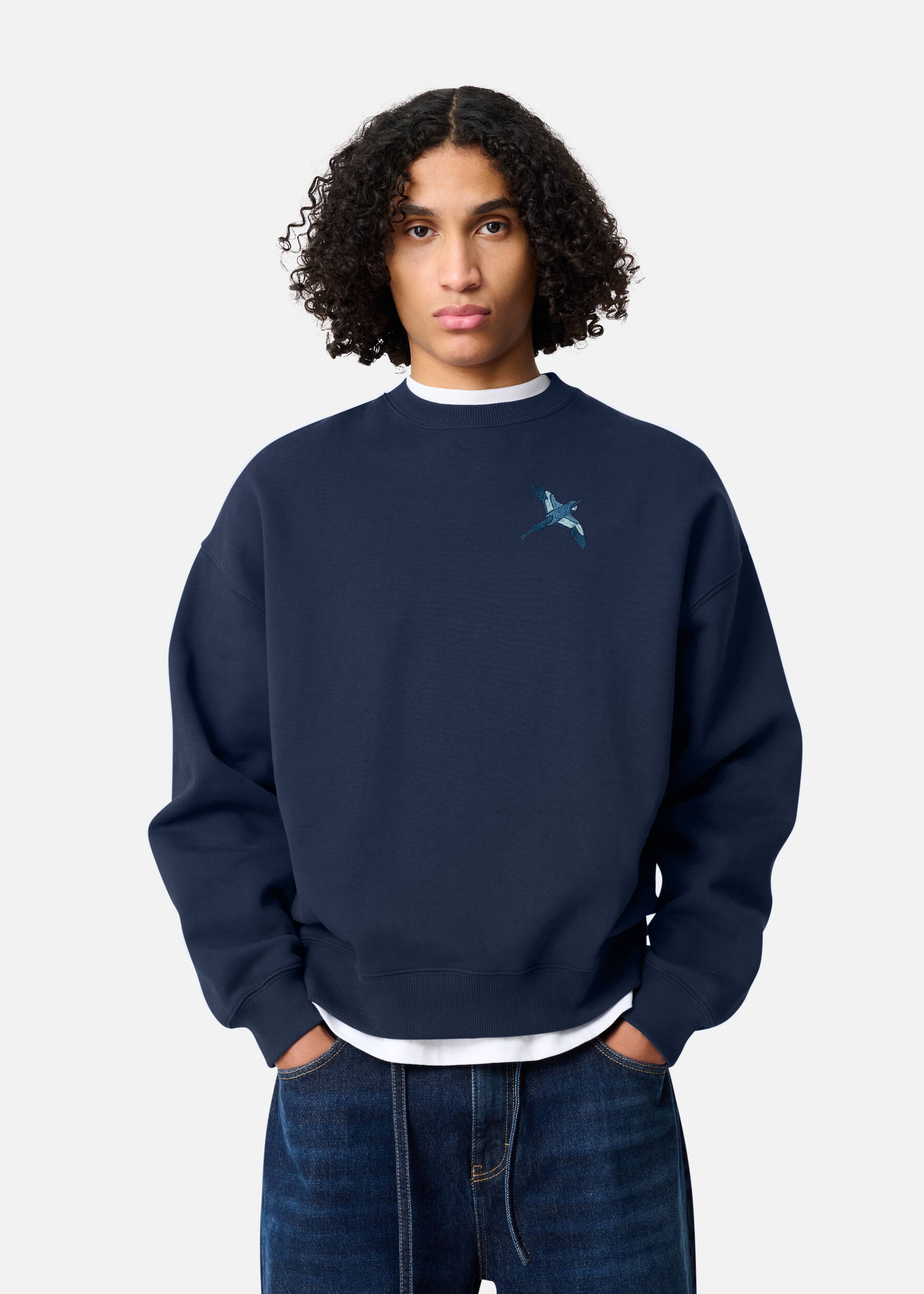 Micro Bee Bird Sweatshirt Navy